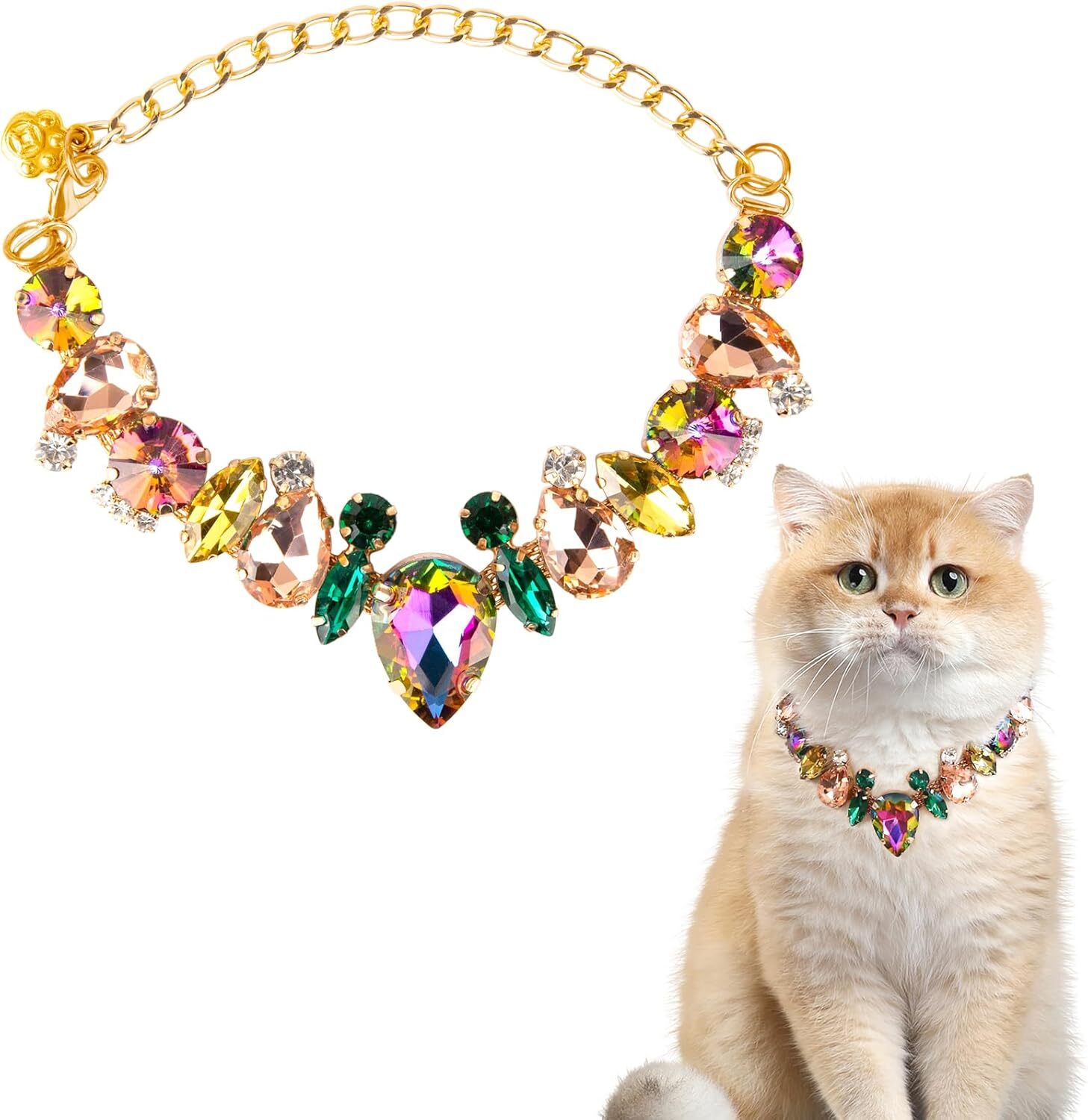 Dog Cat Rhinestone Diamante Collar Necklace Puppy Crystal Bling Pet Accessory