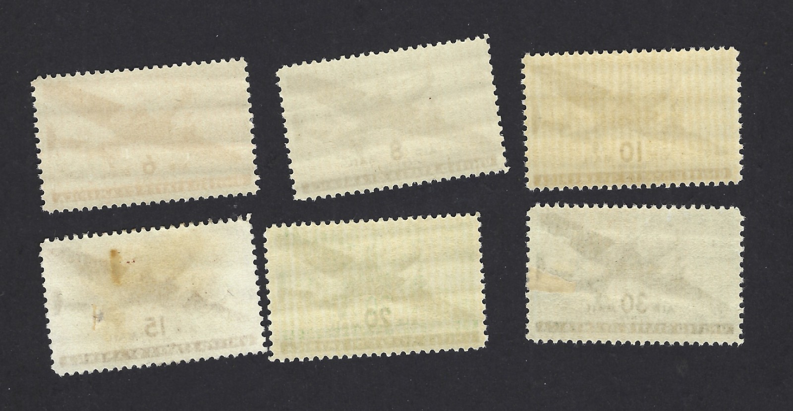 US Airmail Stamps, Scott # C25 C26 C27 C28 C29 C30, Short Set, Mint