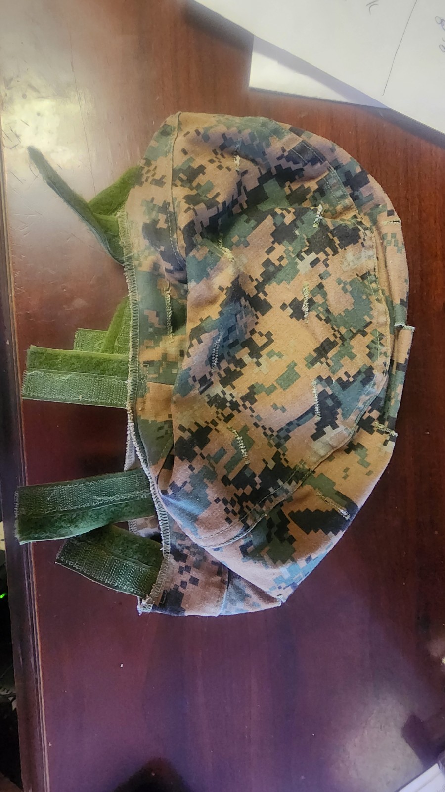 USMC Helmet Cover Reversable Woodland Desert MARPAT- Medium/Large