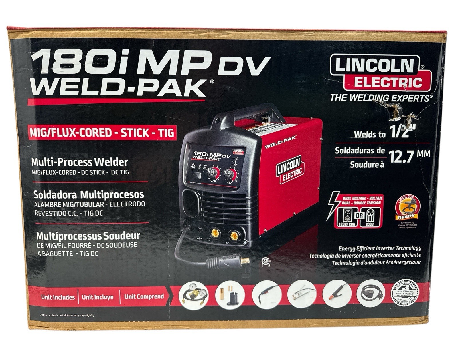 Lincoln Electric 180i MP DV Weld Pak Multiprocess Welder K5257-1 OB