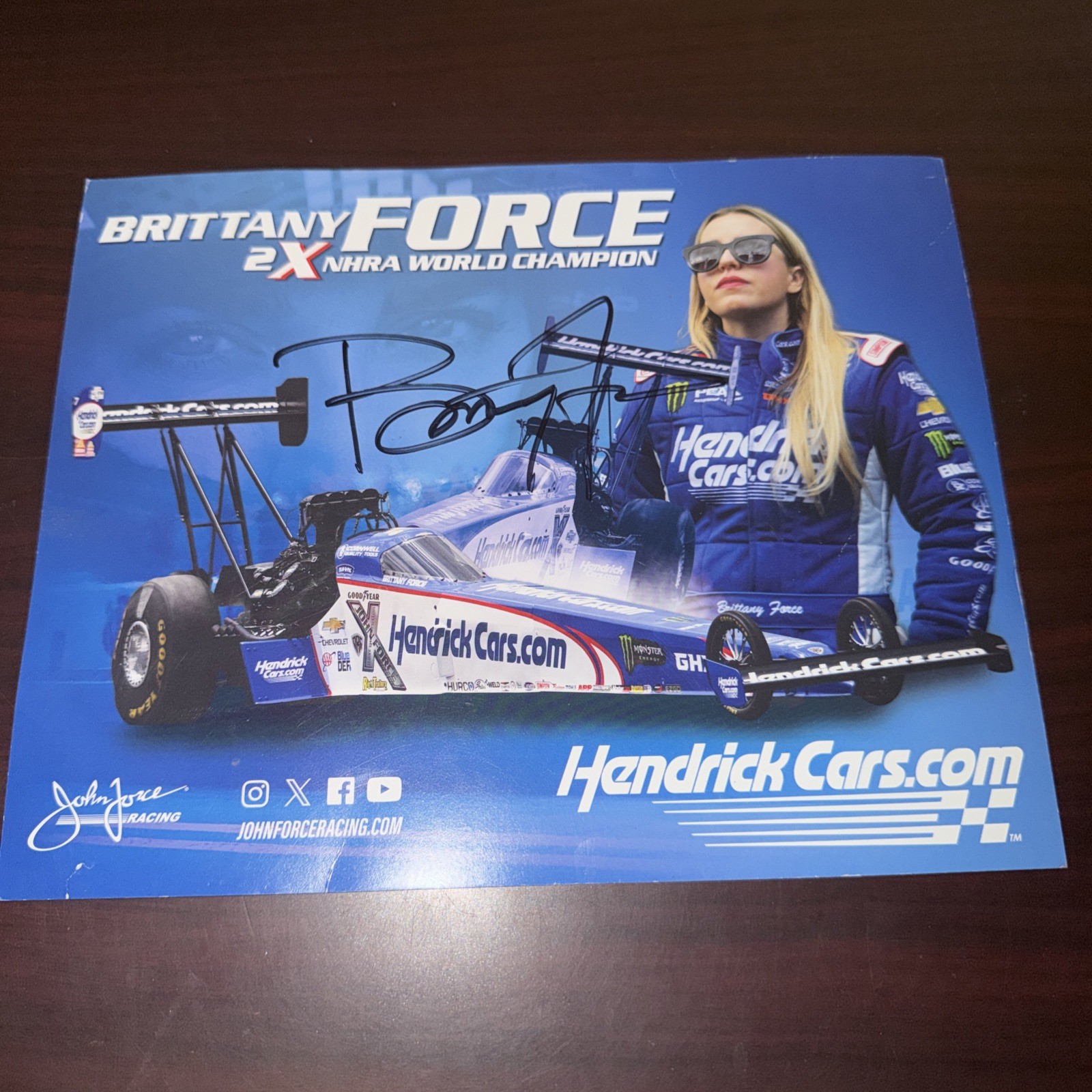 Brittany Force Signed HeroCard Nhra Autographed 2024 Hendrick Cars.com