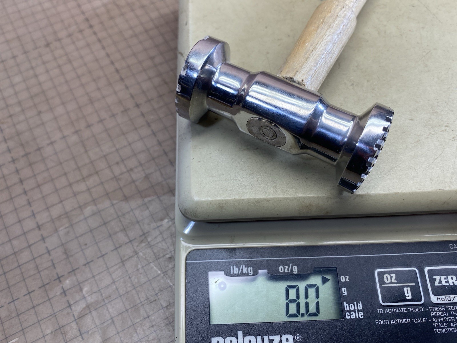 8 oz. Jewelry Making Texture Hammer with Grooves Jewelers Silversmith Tool