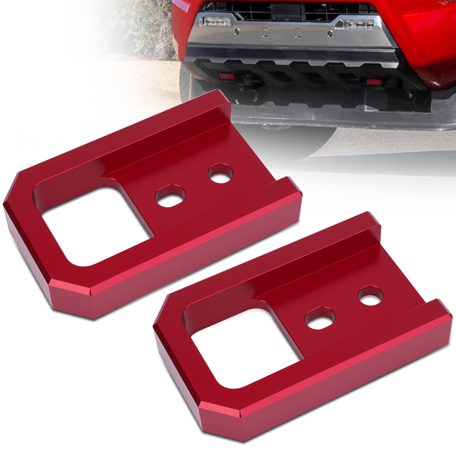 Front Tow Hooks for Toyota Tacoma 2024-2026 4Runner 2025-2026 Red Left and Right