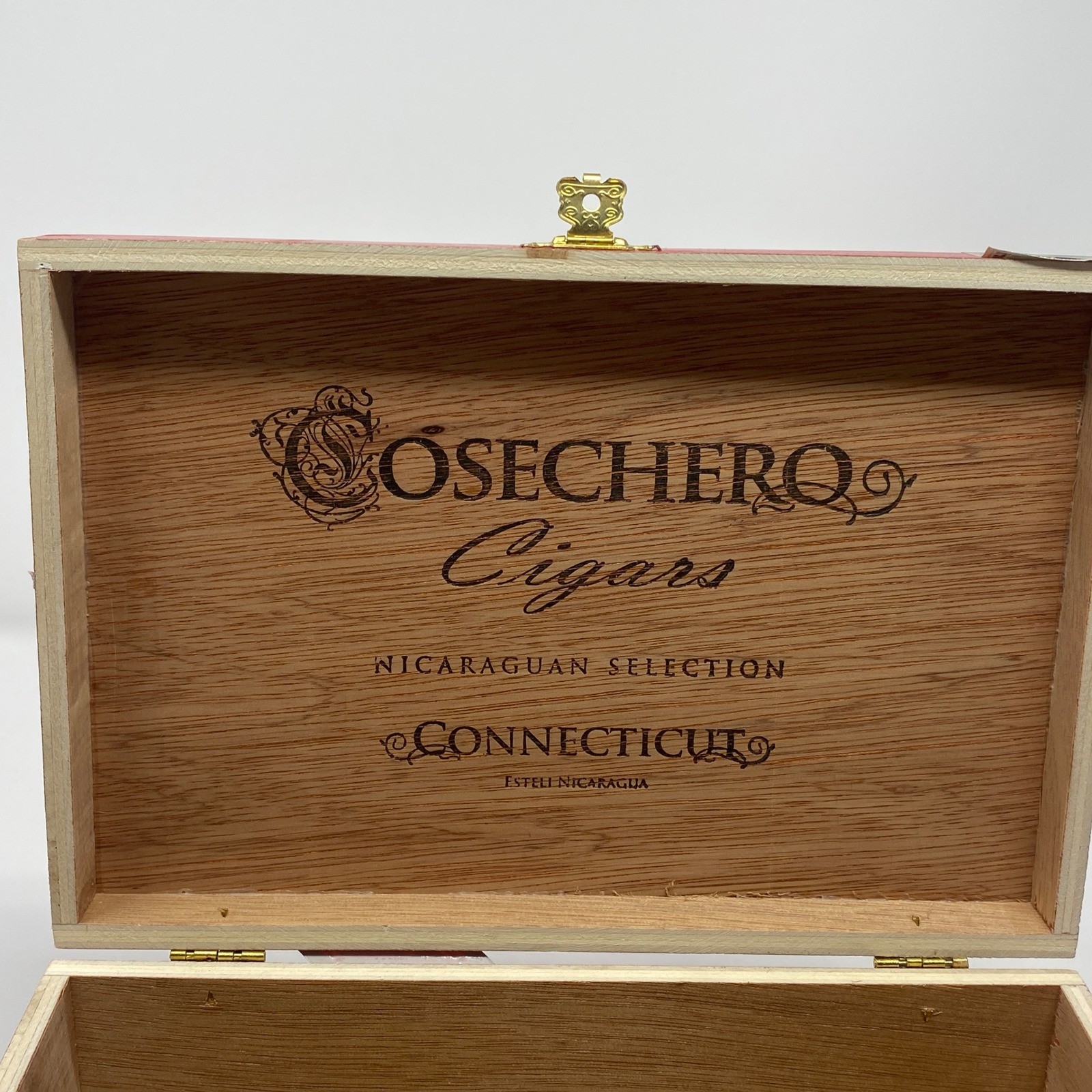 Empty Cosechero Wooden Cigar Box Red 50 Robustos - Nicaraguan - Storage Crafts