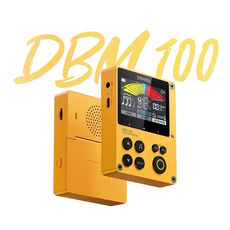 Donner DBM-100 Digital Metronome Tuner Guitar Bass Piano Drum Saxophone | Yellow