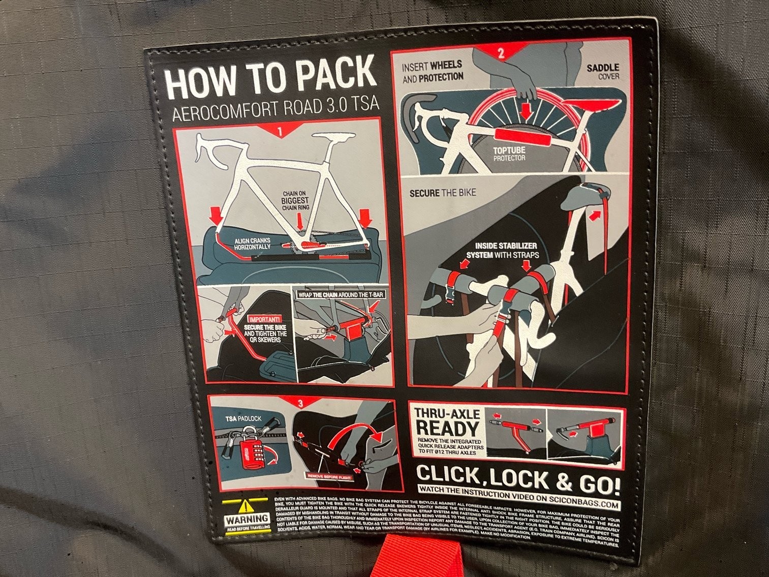 Sci-Con AeroComfort 3.0 TSA Triathlon Accessories Travel Bike Bag - Black...