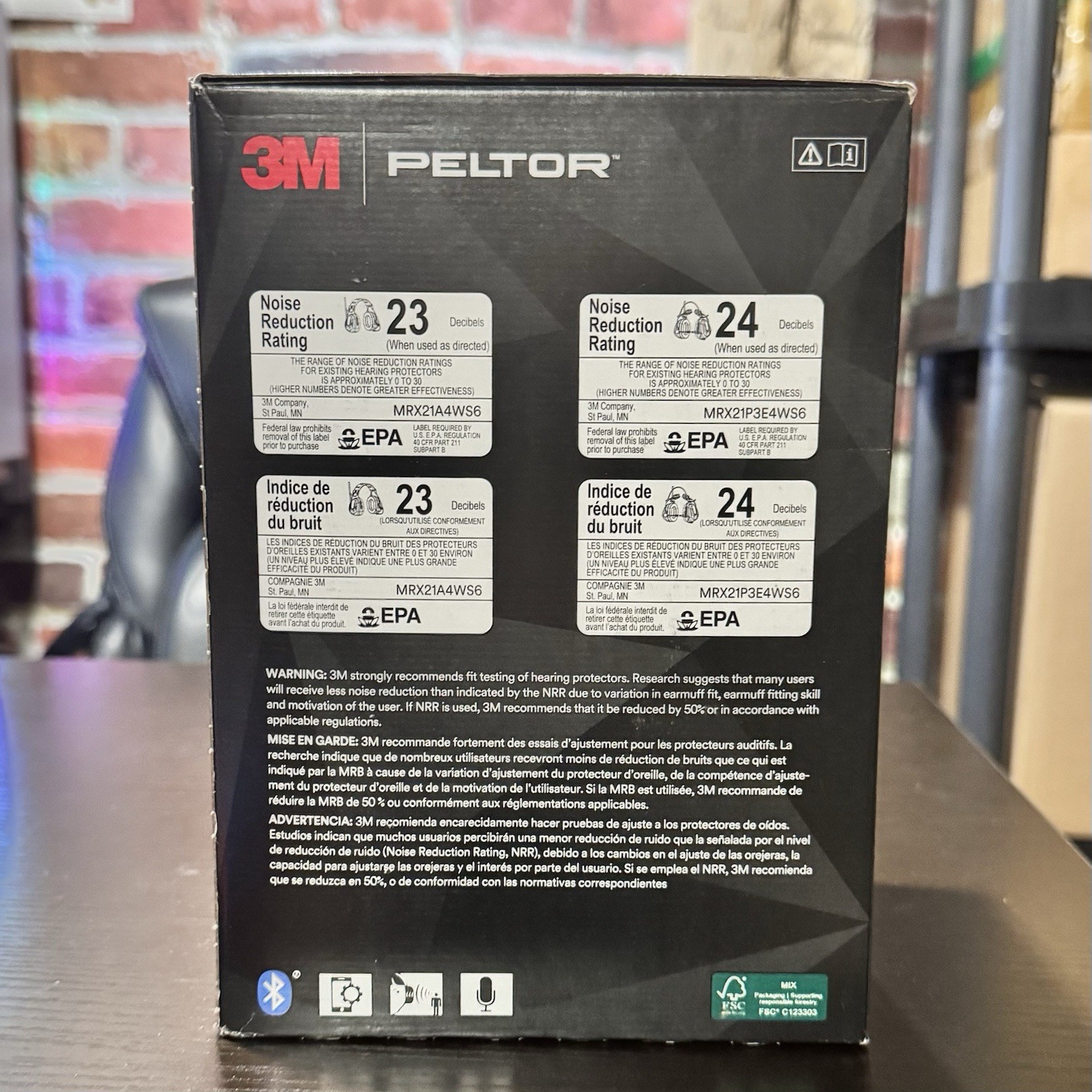 3M PELTOR WS ALERT X Wireless Bluetooth Hearing Protection Headset 23 dB