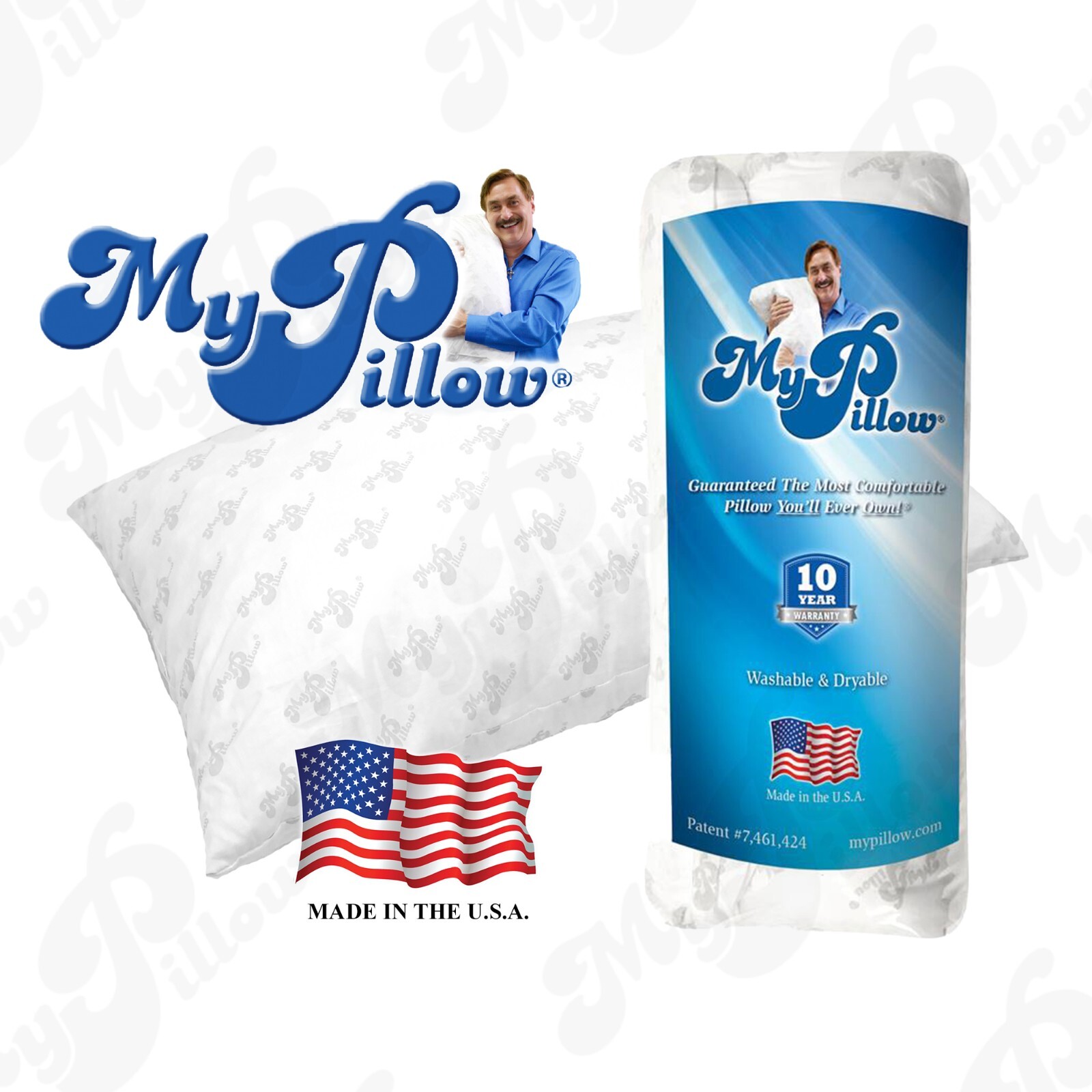 MyPillow Classic Standard Bed Pillow, Medium Support (Pack of 2)