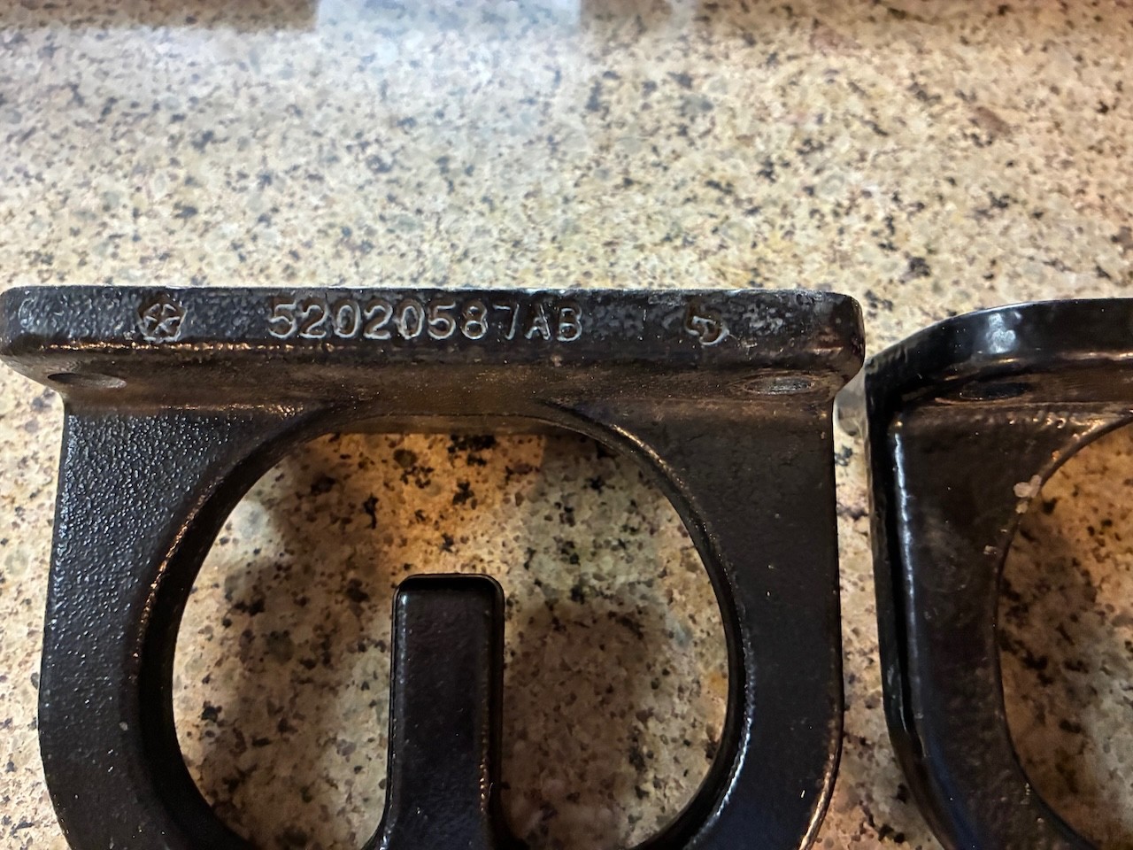 FRONT BUMPER TOW HOOK SET DODGE RAM 2500 3500 2003-2012 OEM MOPAR 52020587AB