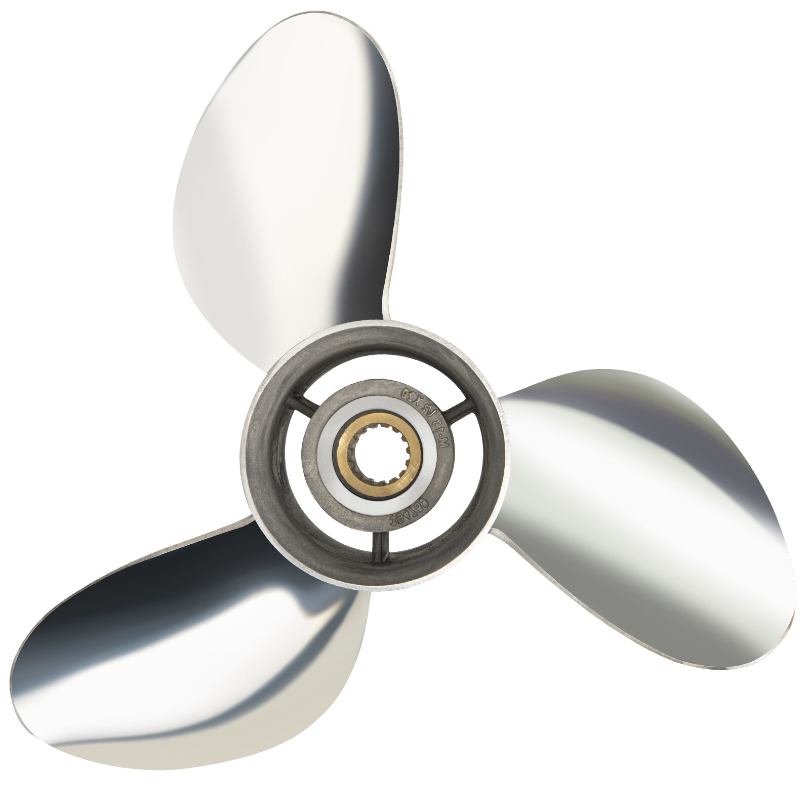 13.5*20P raker 15 spline Stainless Boat propeller for yamaha and OMC 70-90hp