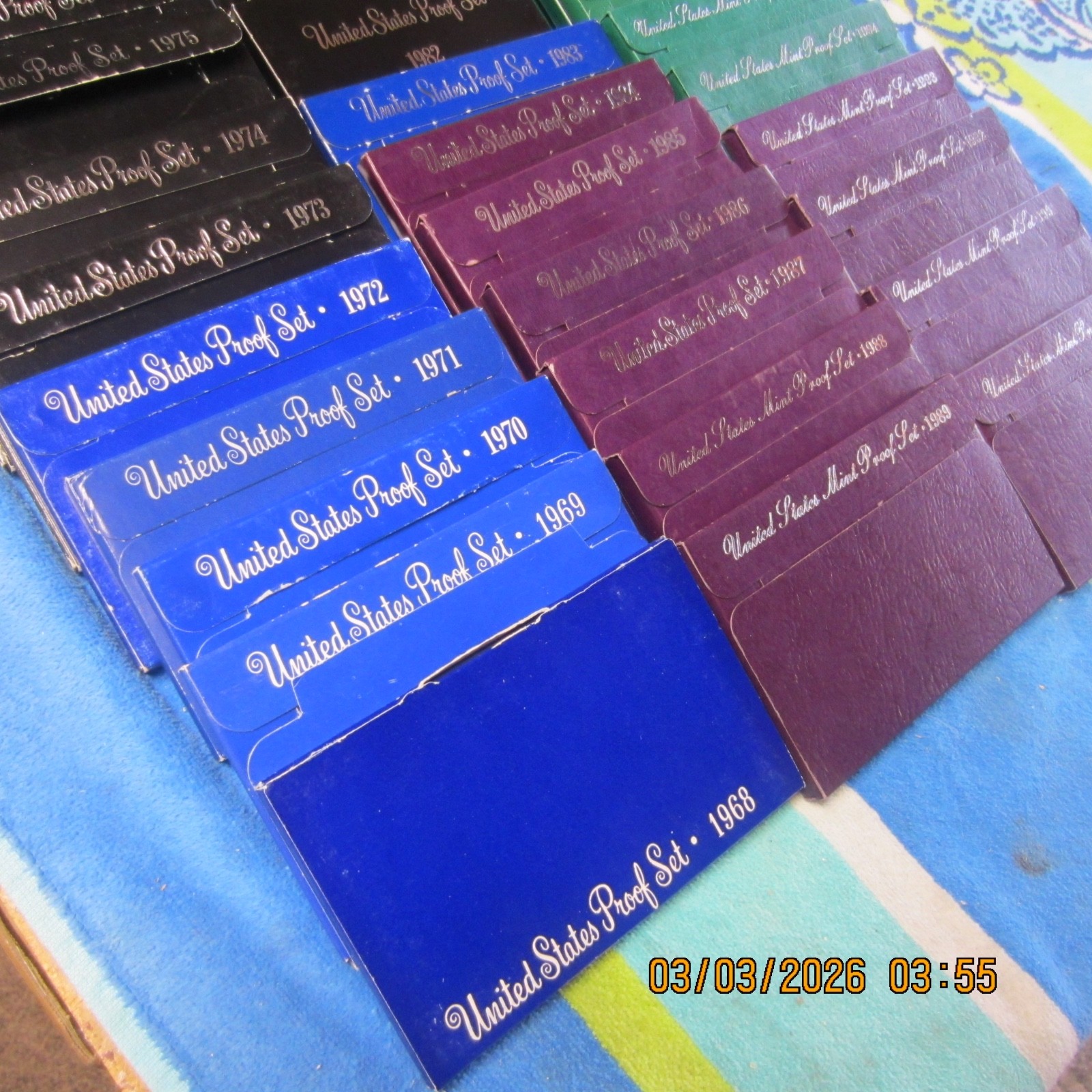 LOT OF PROOF SETS 1968 TO 1999.