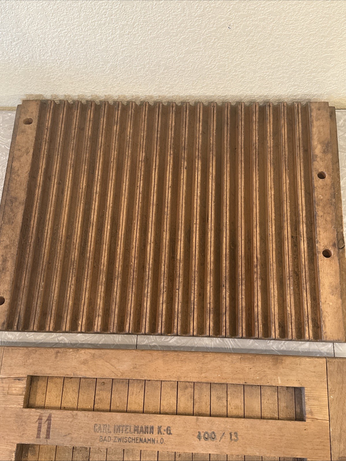 Vintage Antique Wood Tobacco Cigar Mold Press Carl Intelmann