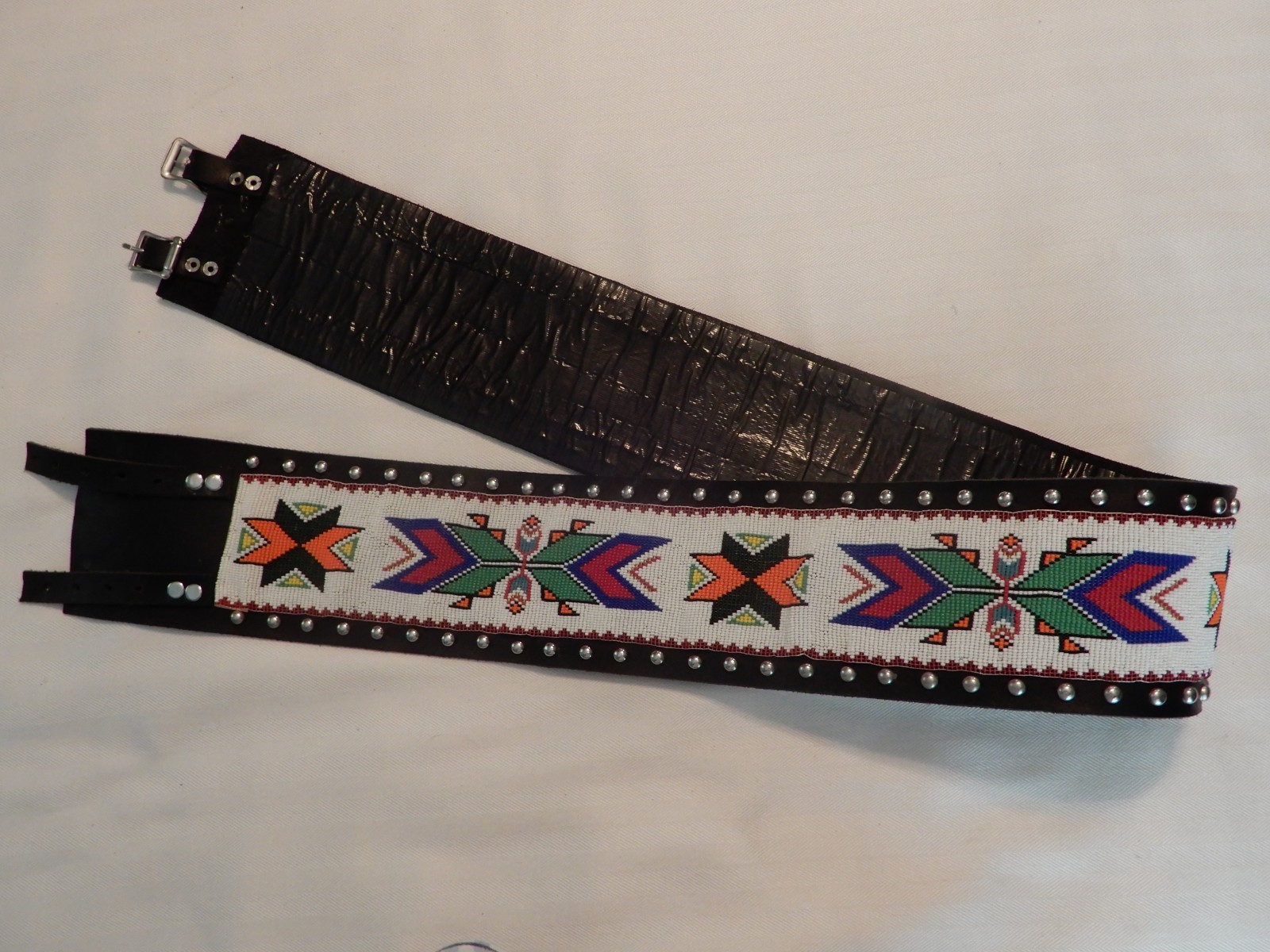 Native American Fully Beaded Ceremony Regalia Belt ~ Handmade by Charles Pratt