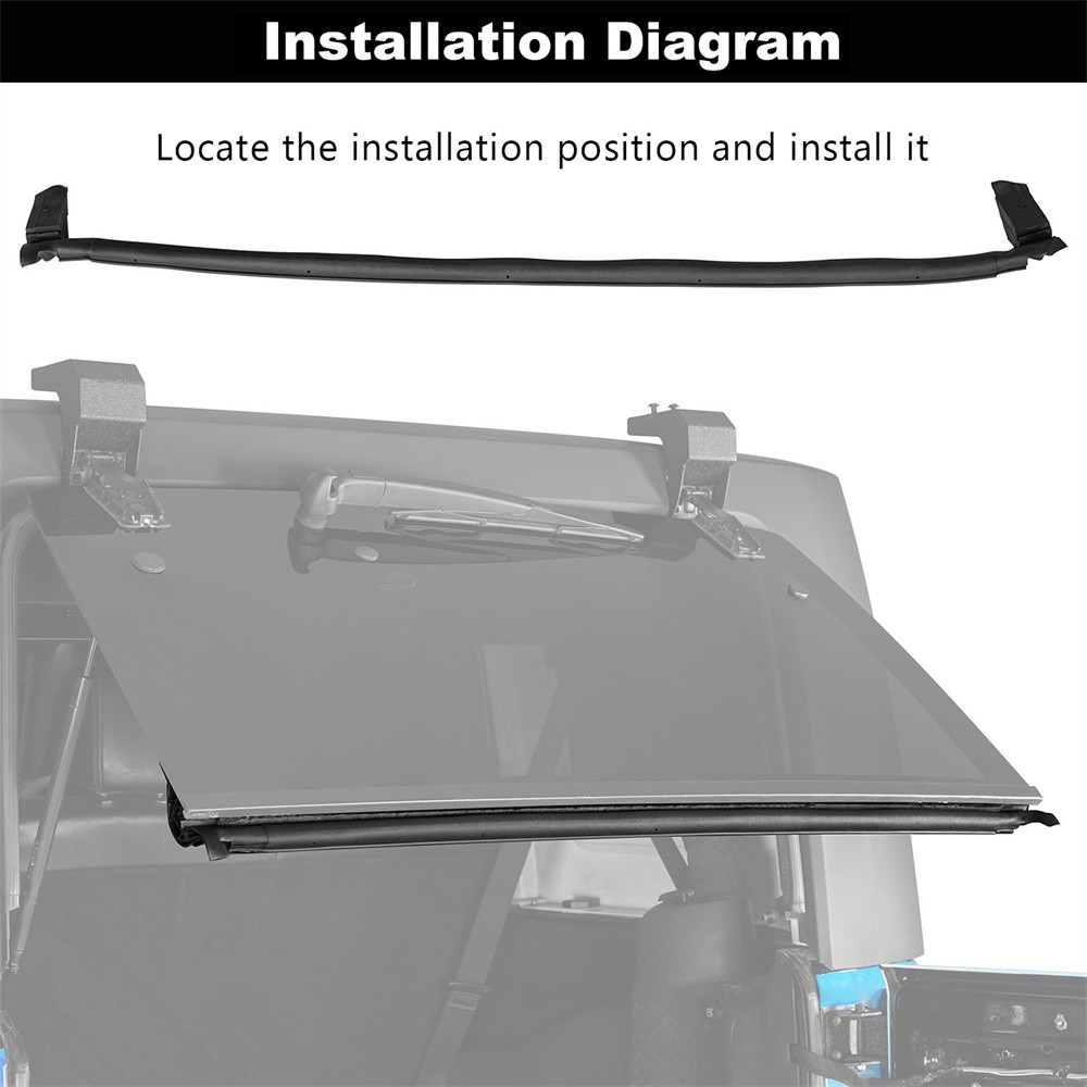 Rear Hatch Liftgate Glass Lower Rubber Seal For Jeep Wrangler JK 07-10 Hardtop