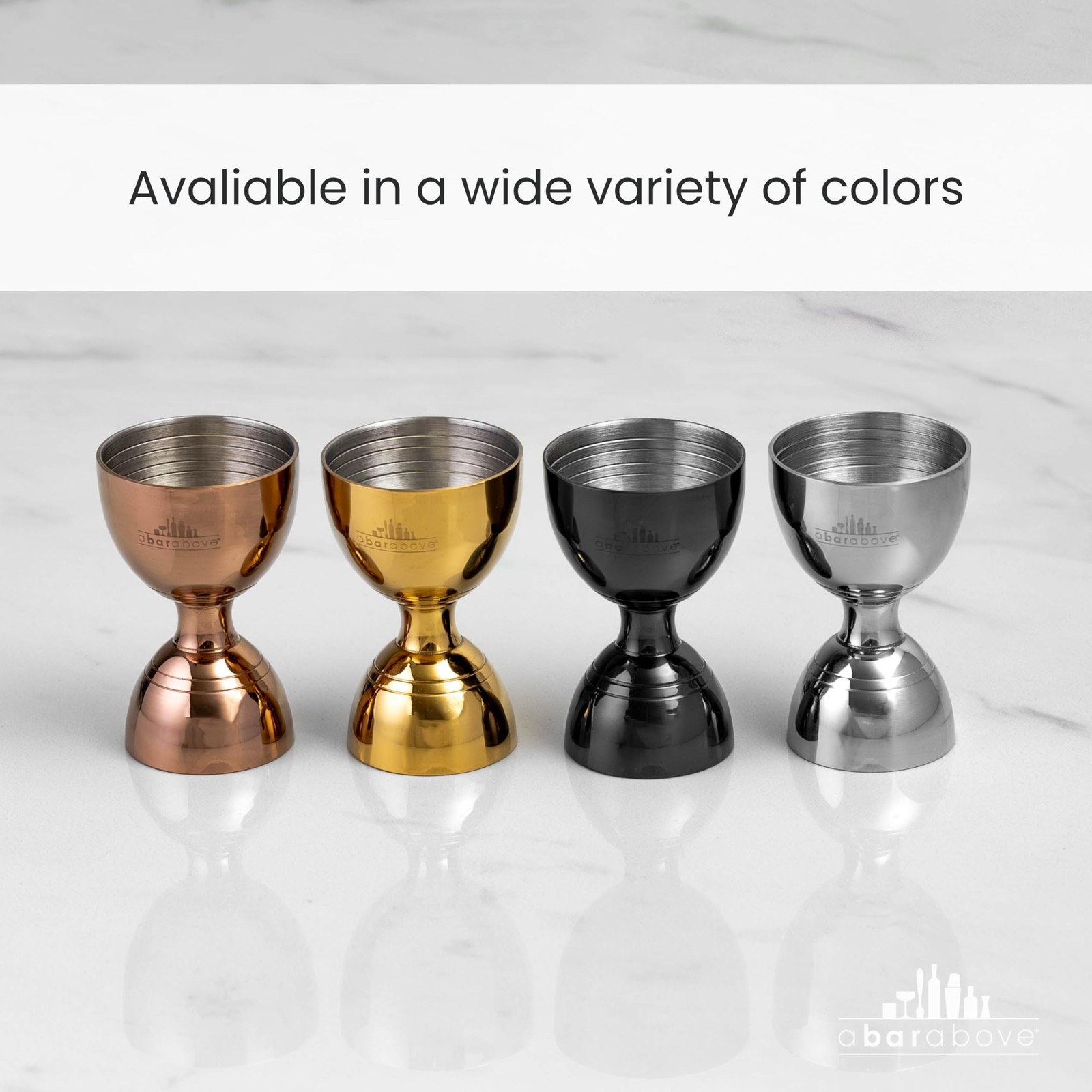 A Bar Above Premium Bell Jigger, 304 Stainless Steel Double 1 Pack, Silver