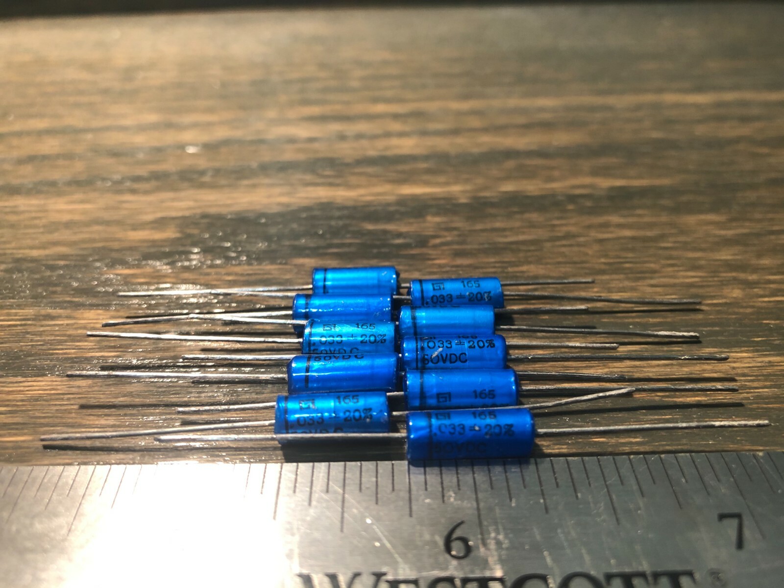 (Lot of 10) 1970's NOS Polystyrene Film and Foil Capacitors for Audio .033uf 50v