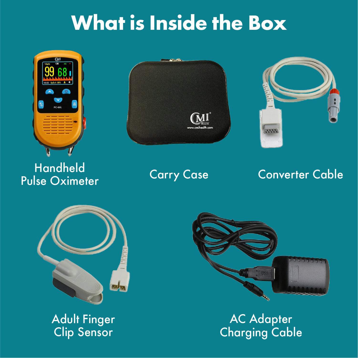 Open-Box | Rechargeable | Handheld Oximeter PC-66L