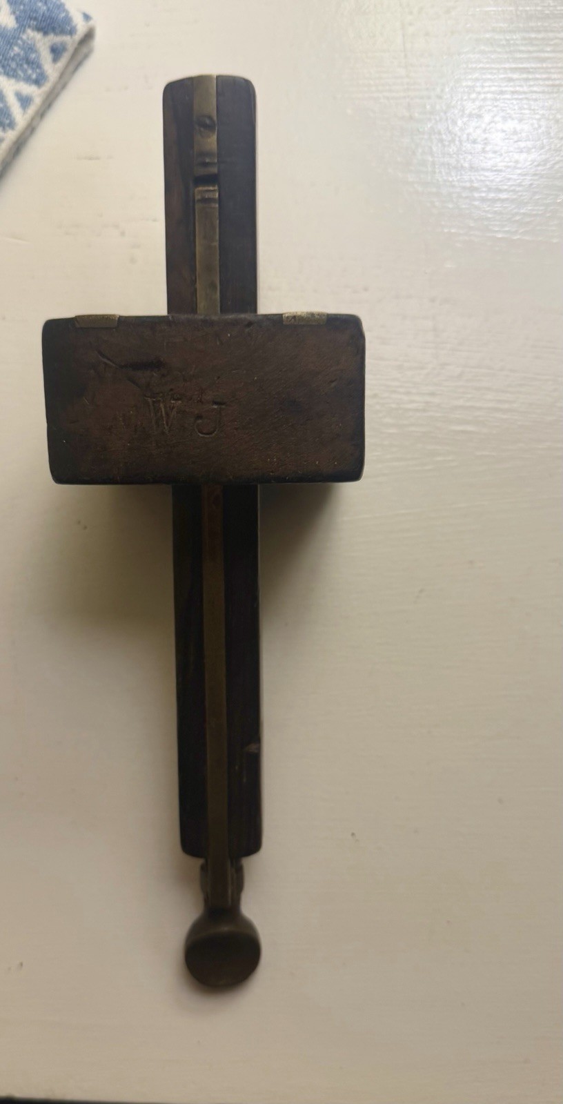 Antique Mortise Gauge W&J Colquhoun & Chapman Glasgow Brass Woodworking Tool