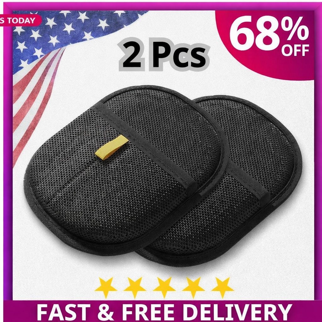 2 Pcs furhero mitt Magic Brush pet Hair,kivori Hair Removal BLACK(2PACK)