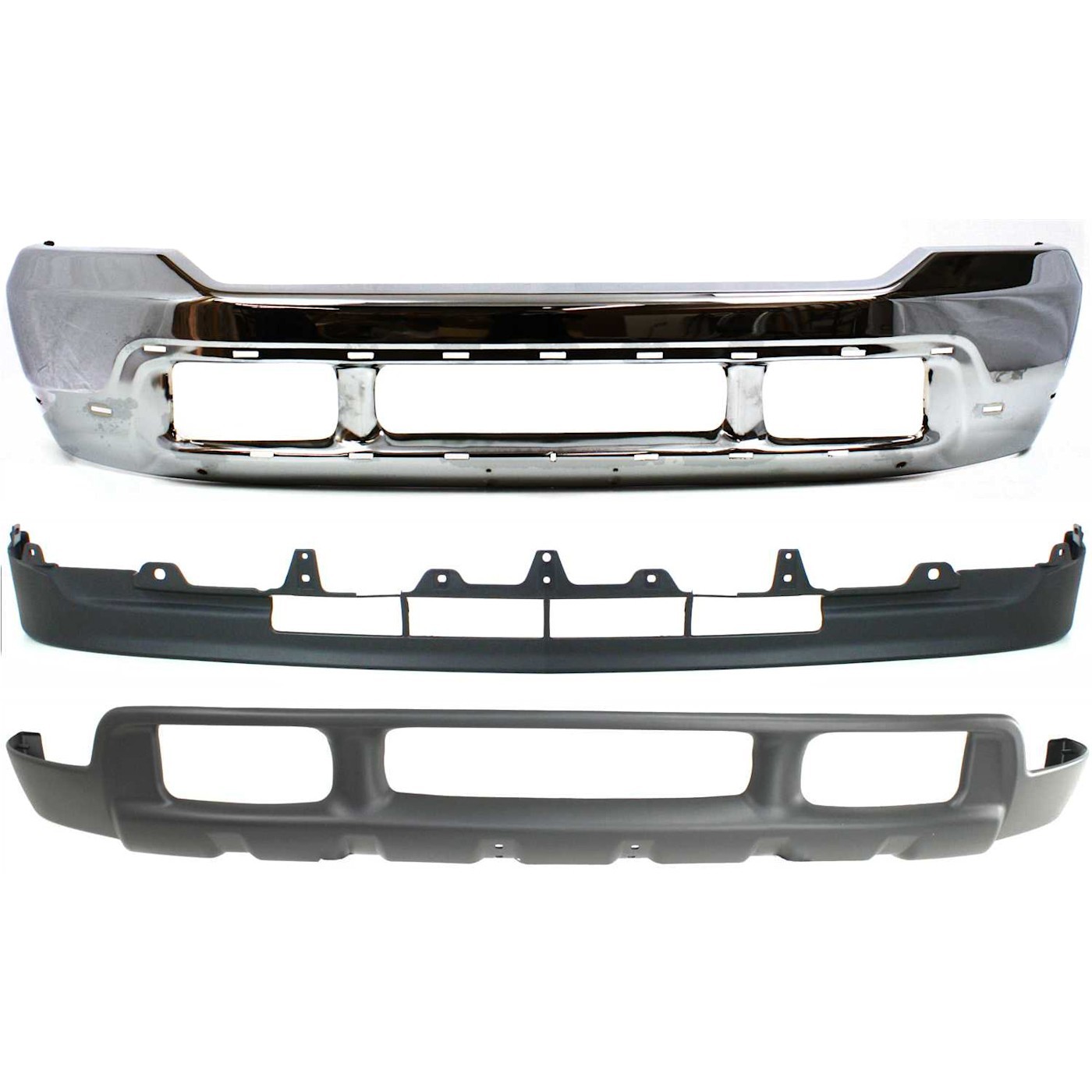 Bumper Kit For 2001-2004 Ford F250 Super Duty F-Series Front Chrome with Valance