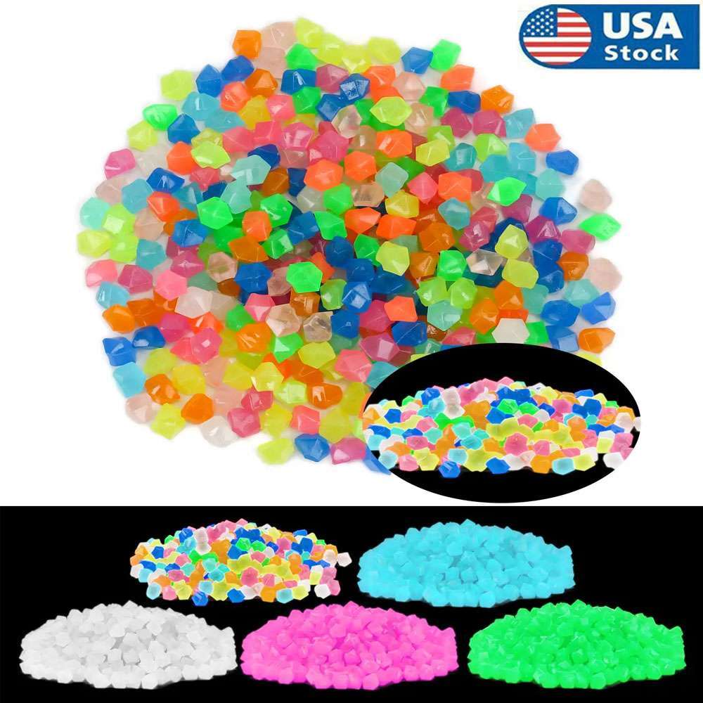 300-900x Glow in The Dark Pebbles Garden Glowing Rocks Fish Tank Luminous Stones