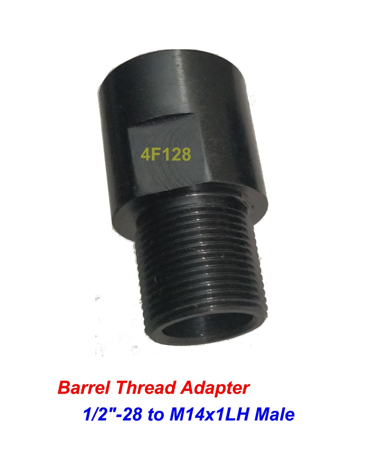 Tube Thread Adapter to Convert 1/2"-28 UNEF to M14x1 LH Male, Steel , #4-128