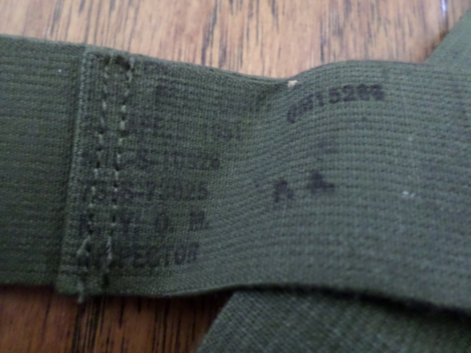 VINTAGE MILITARY ISSUE M-1950 TROUSER PANT SUSPENDERS ELASTIC OD GREEN USA MADE
