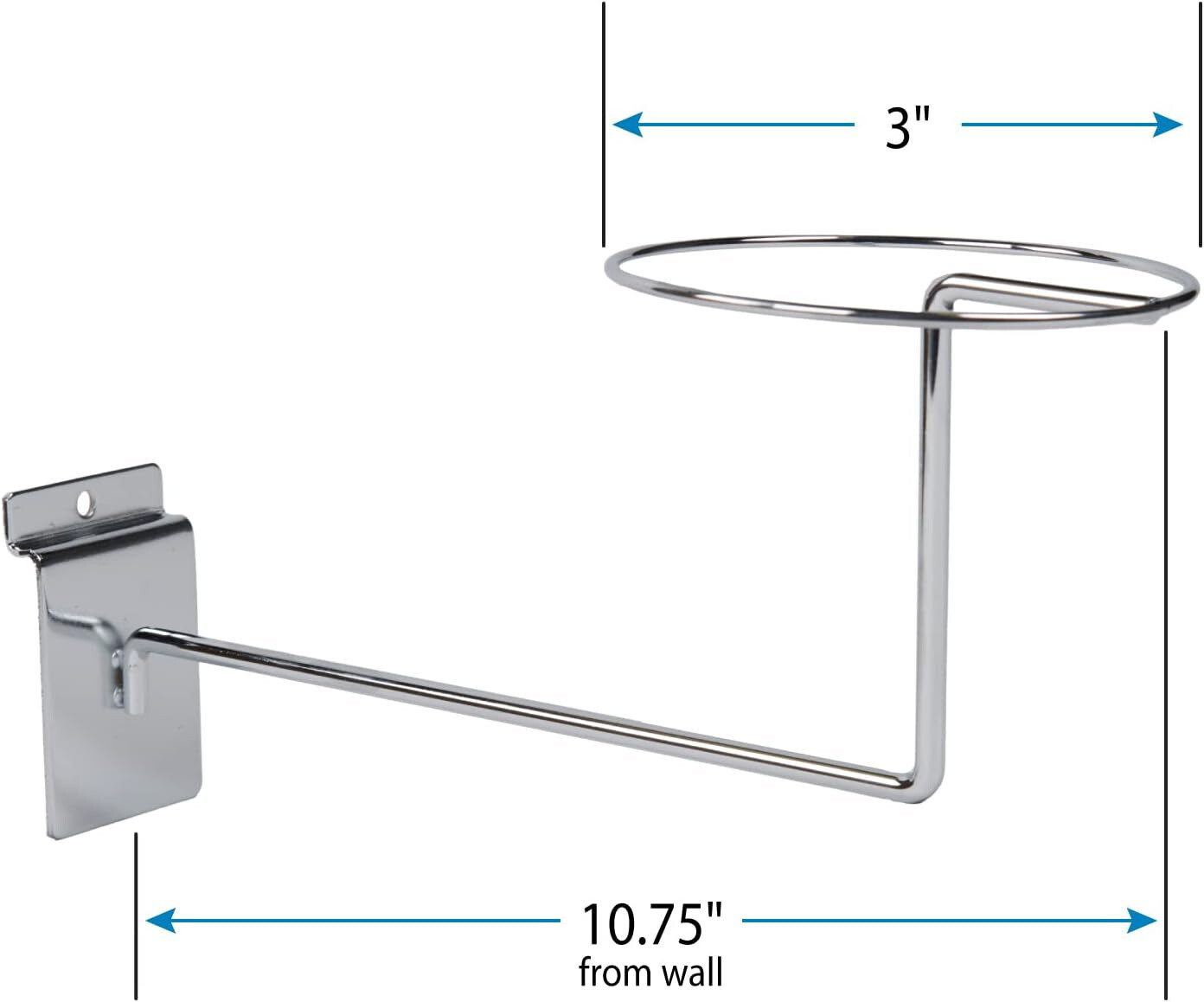 Slatwall Hat Set of 12 Racks Cap Slat Panels Chrome Display Hook Retail Store