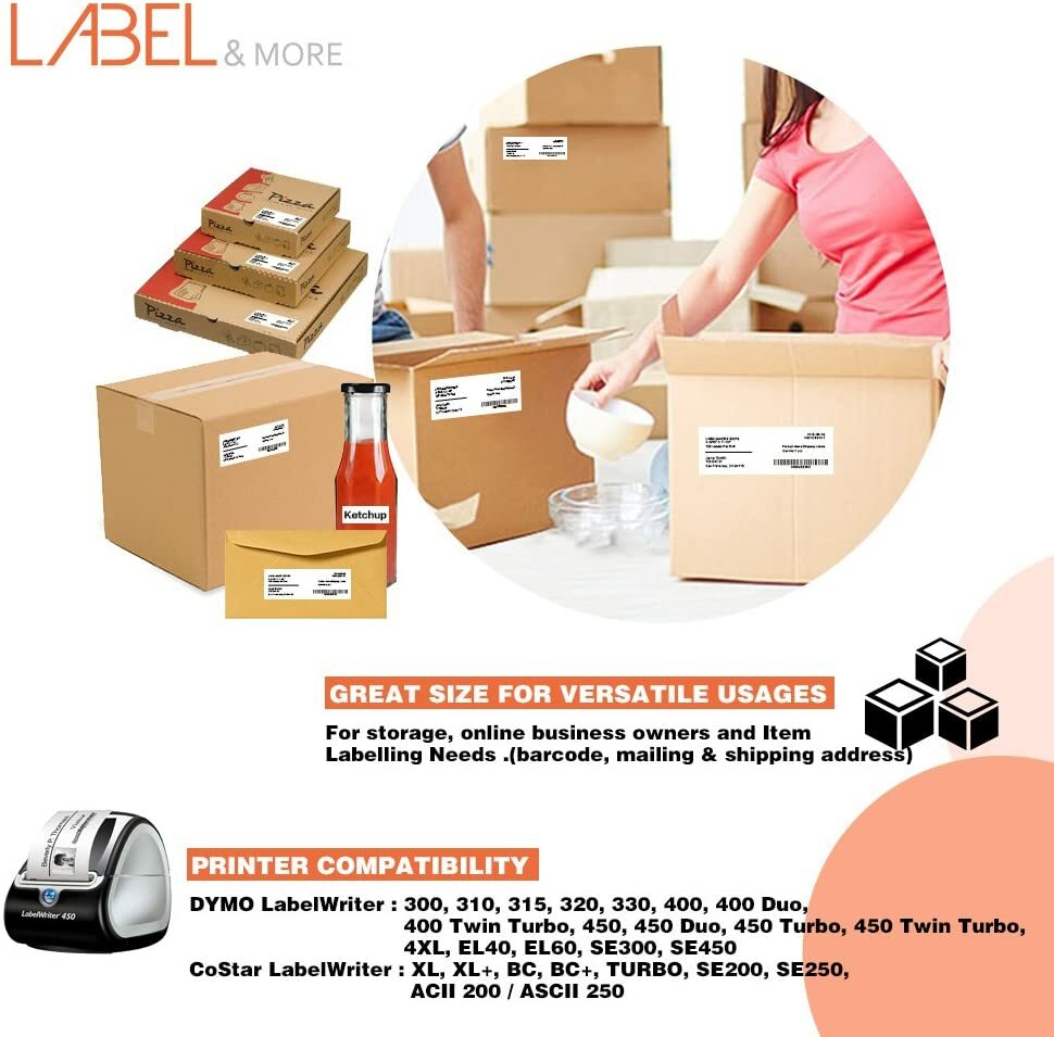 For DYMO99019 1-Part Internet Postage 150 Labels 400 450 Twin Turbo Duo 4XL EL40