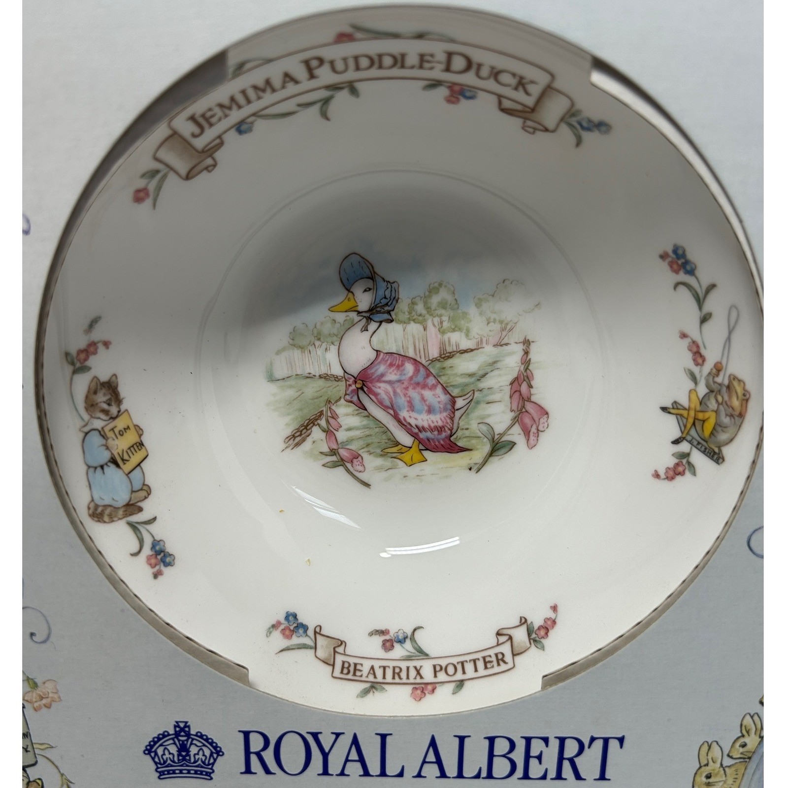 1986 Royal Albert Beatrix Potter Childrens Set Jemima Puddle Duck Cup Bowl Plate
