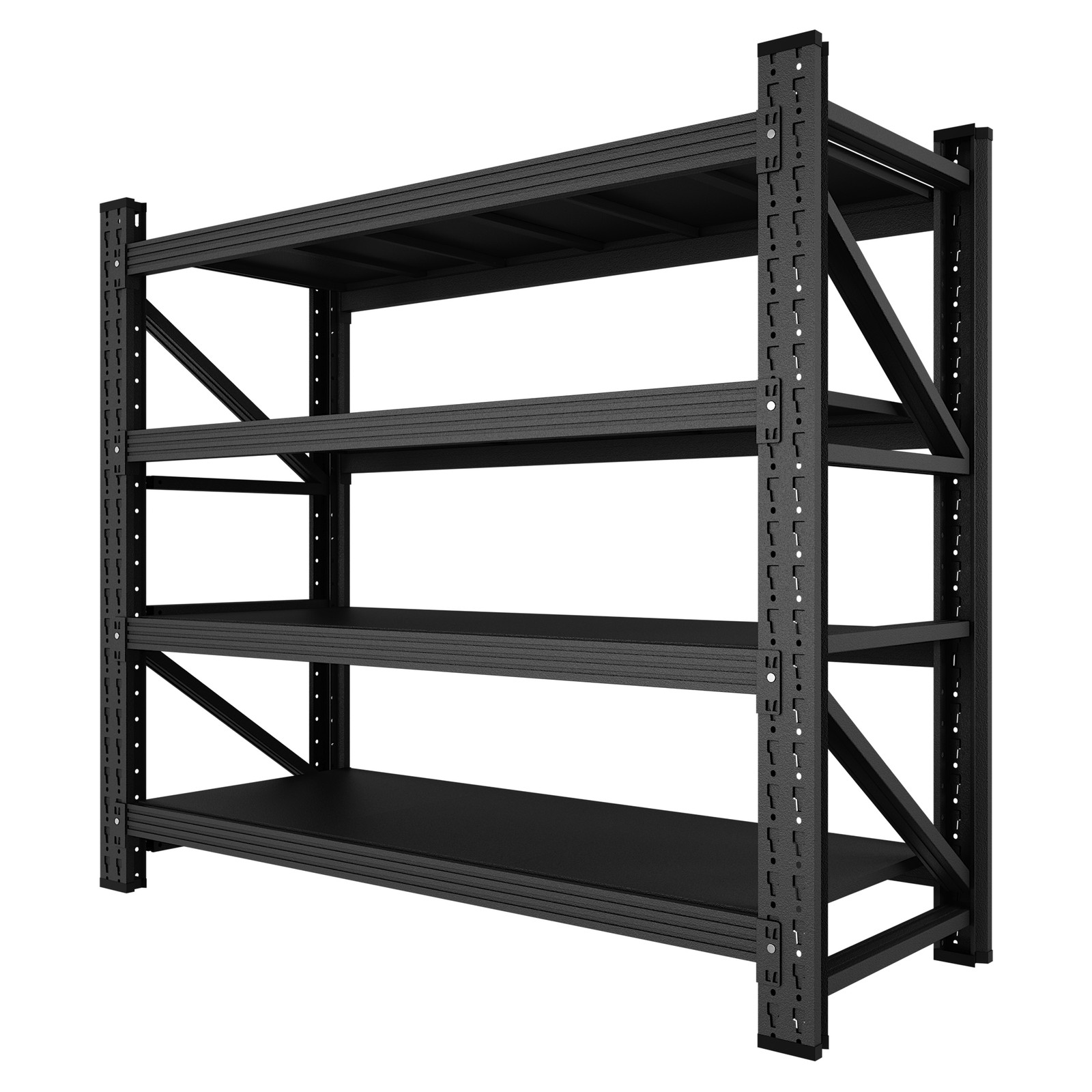 Industrial Garage Storage Shelves 40"W, Heavy Duty Adjustable Steel Rack