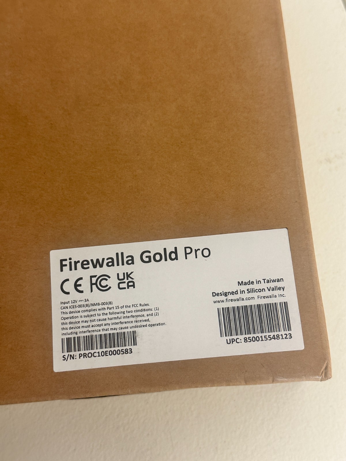 Firewalla Gold Pro 10G Cyber Security Firewall & Router NEW