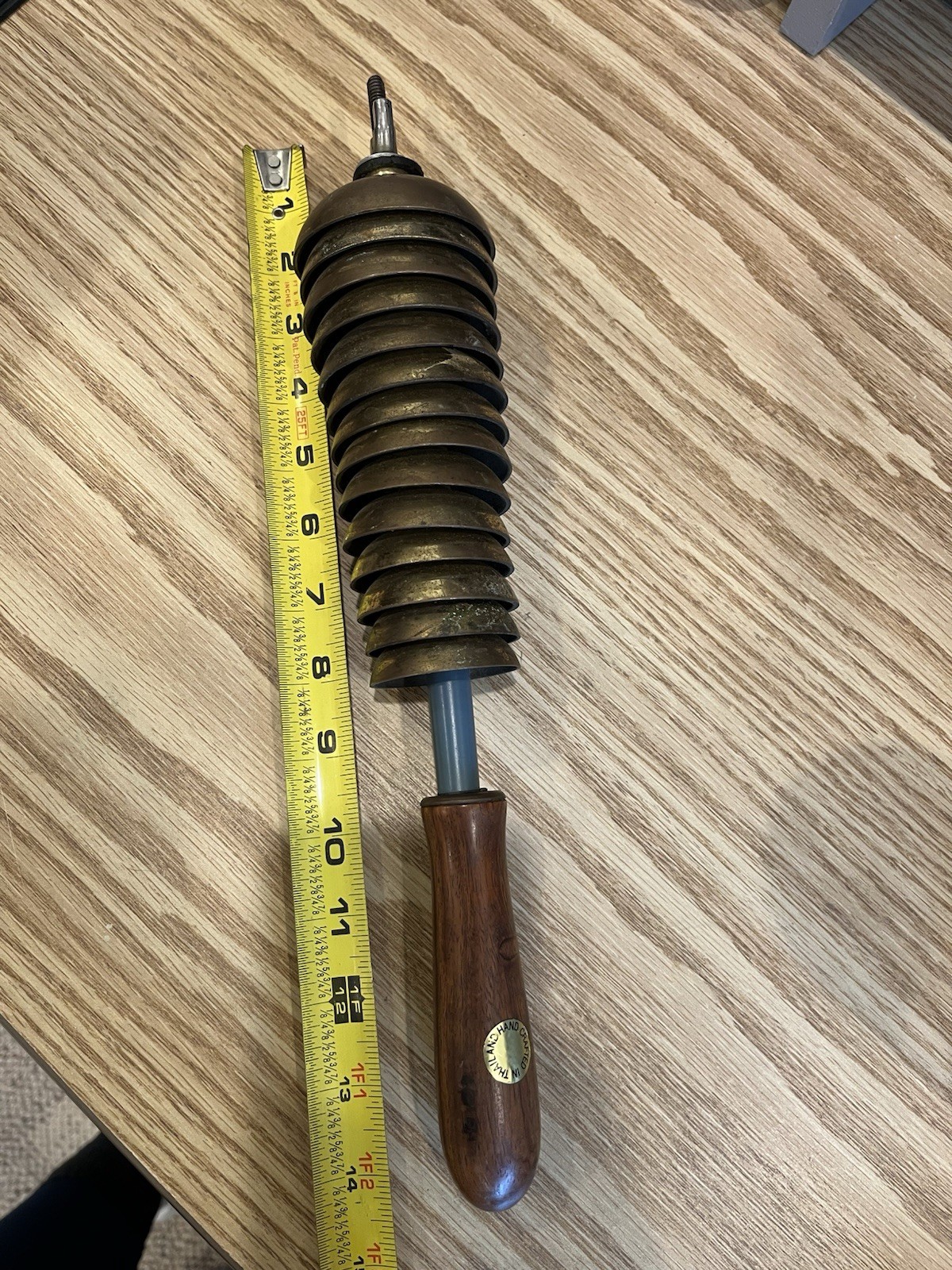 Latin Percussion Handheld Bell Tree – Vintage LP Bell Tree with Wood Handle Thai