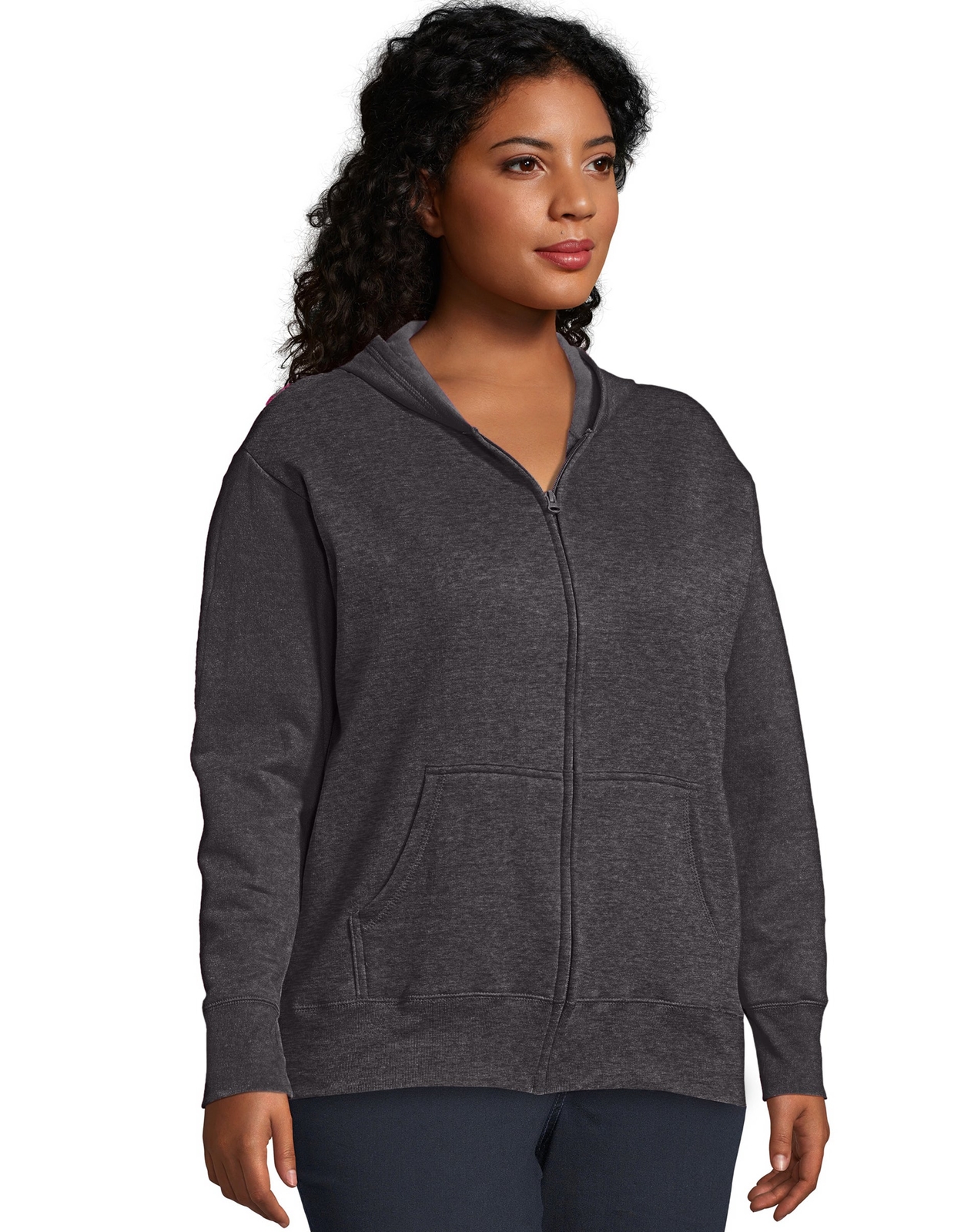 Just My Size Hoodie Women's Plus Size ComfortSoft Fleece Full Zip EcoSmart 1x-5x