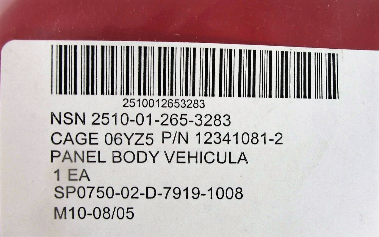 HMMWV Red Cross Vehicular Body Panel MILITARY VEHICLES Hinged Aluminum [A7S3]