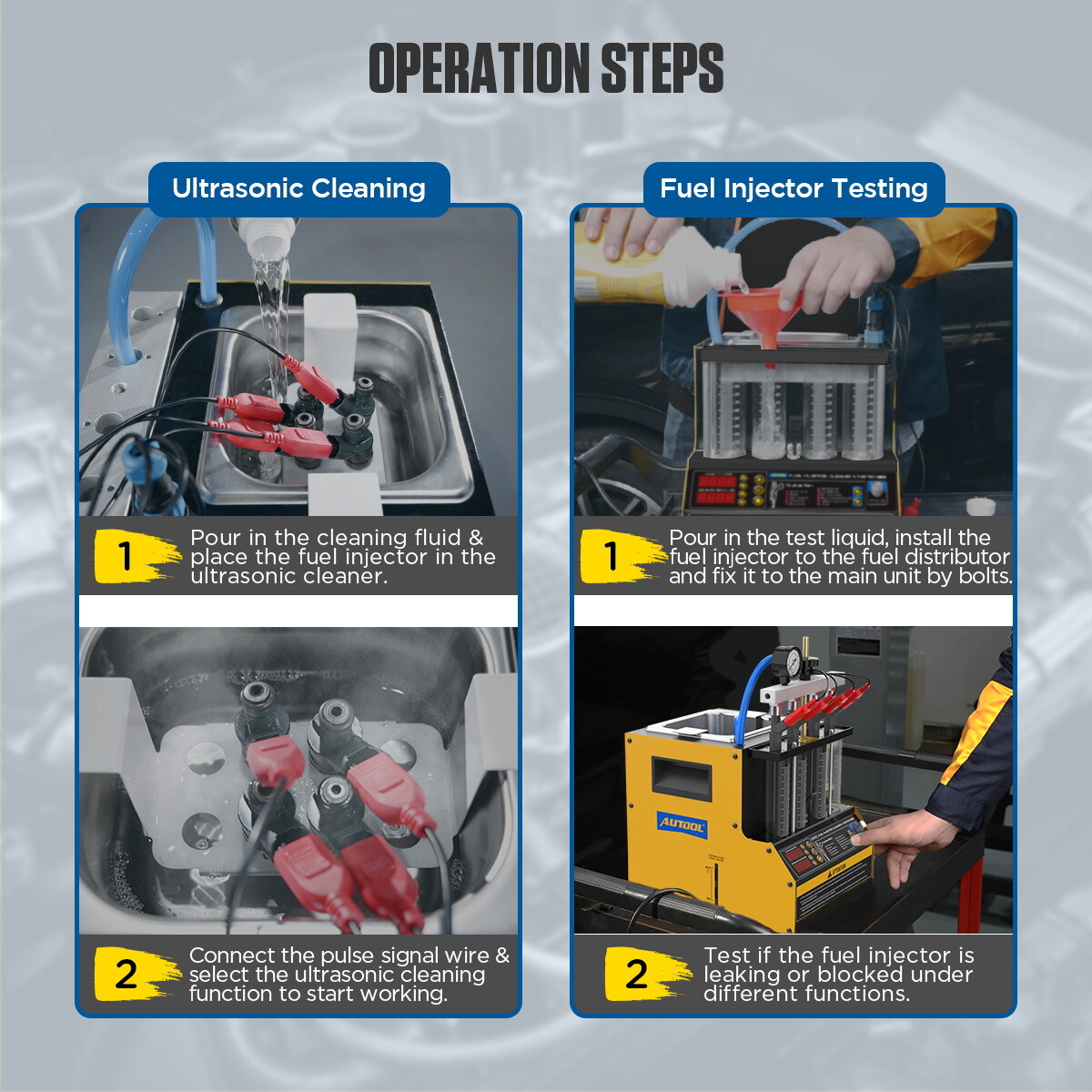 AUTOOL CT160 Car Ultrasonic Fuel Injector Cleaner&Tester Machine Upgrade CT150