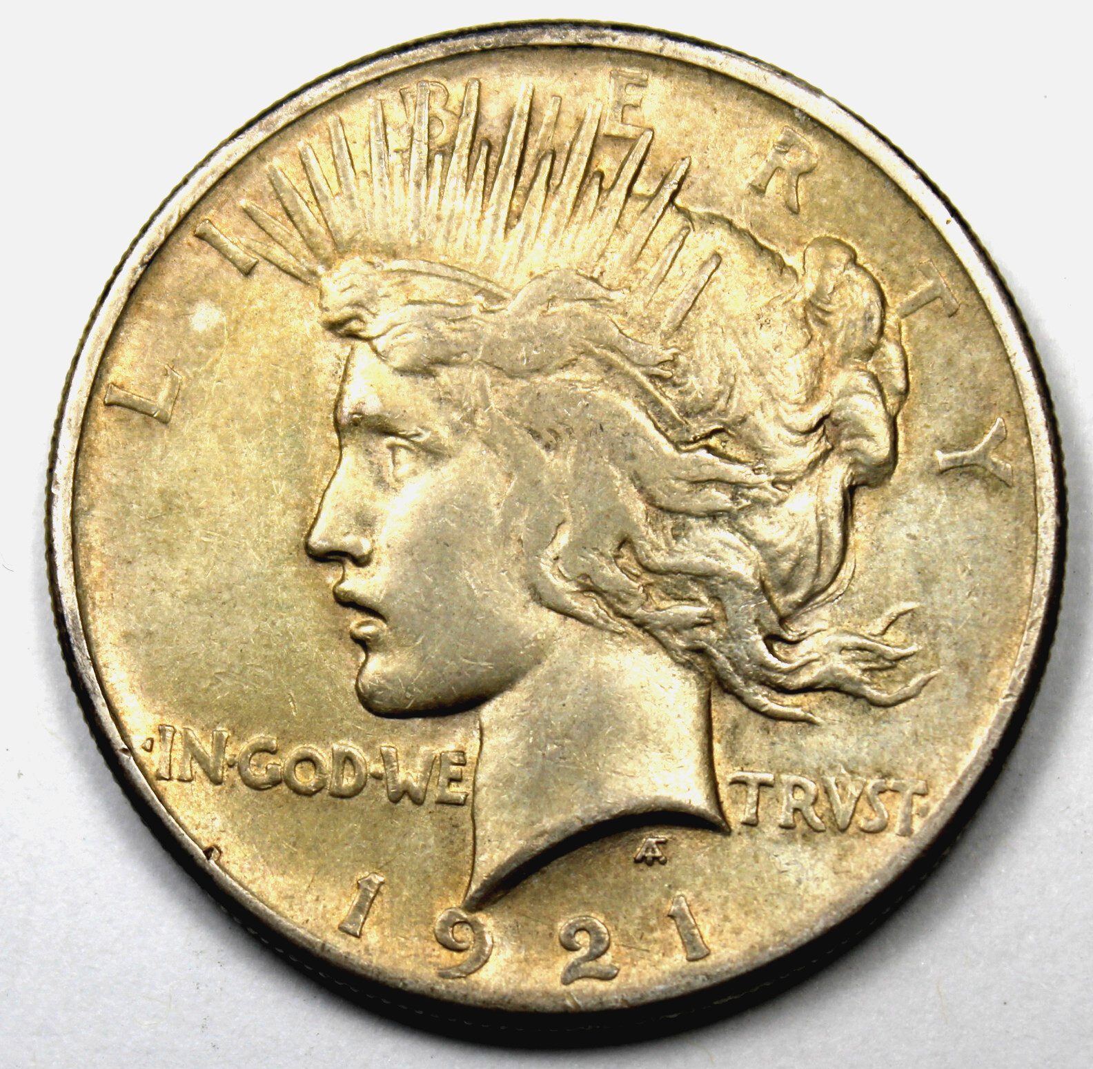 1921 Peace Dollar - AU !!