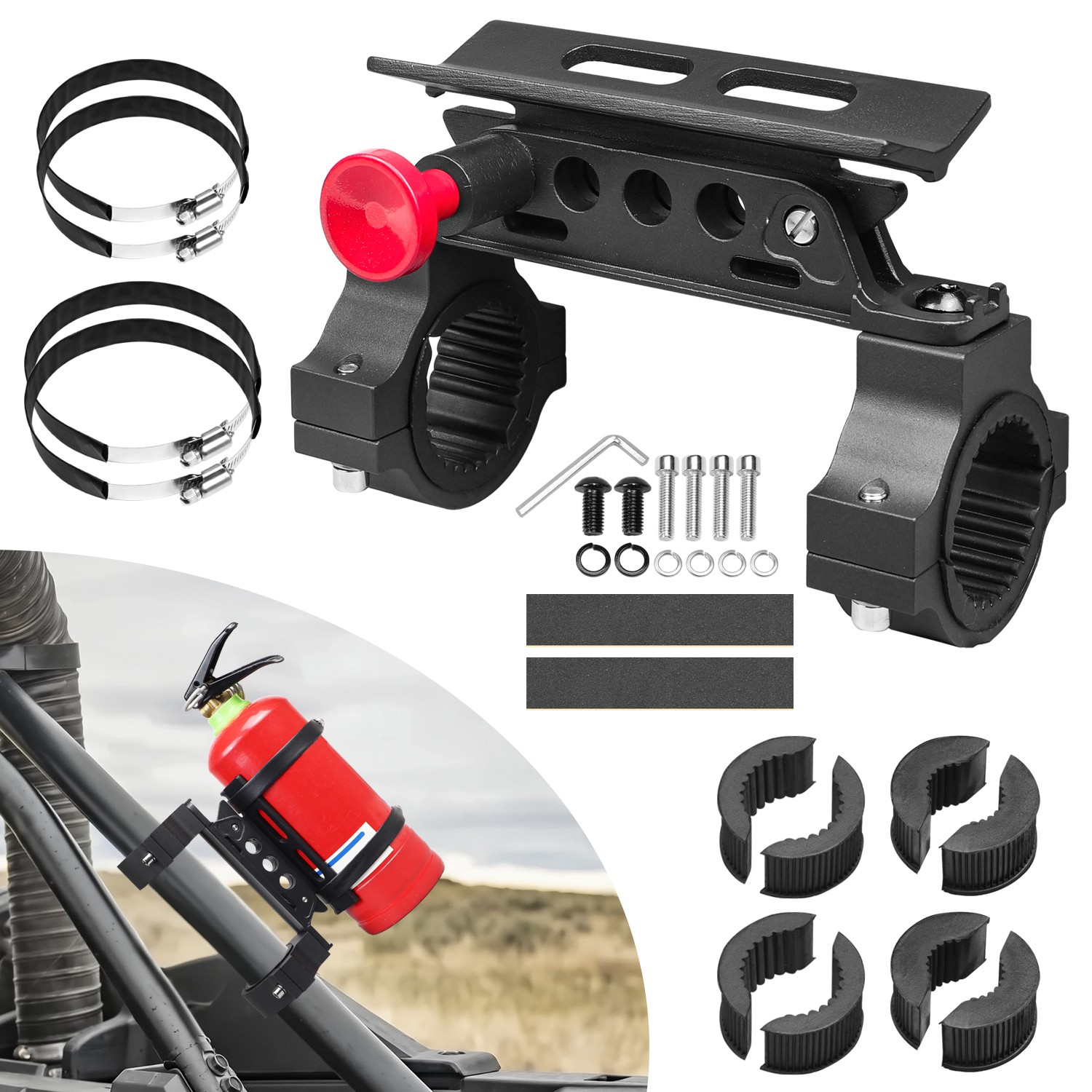 Quick Release Fire Extinguisher Mount Clamp On For Bronco For Can-Am For UTV ATV
