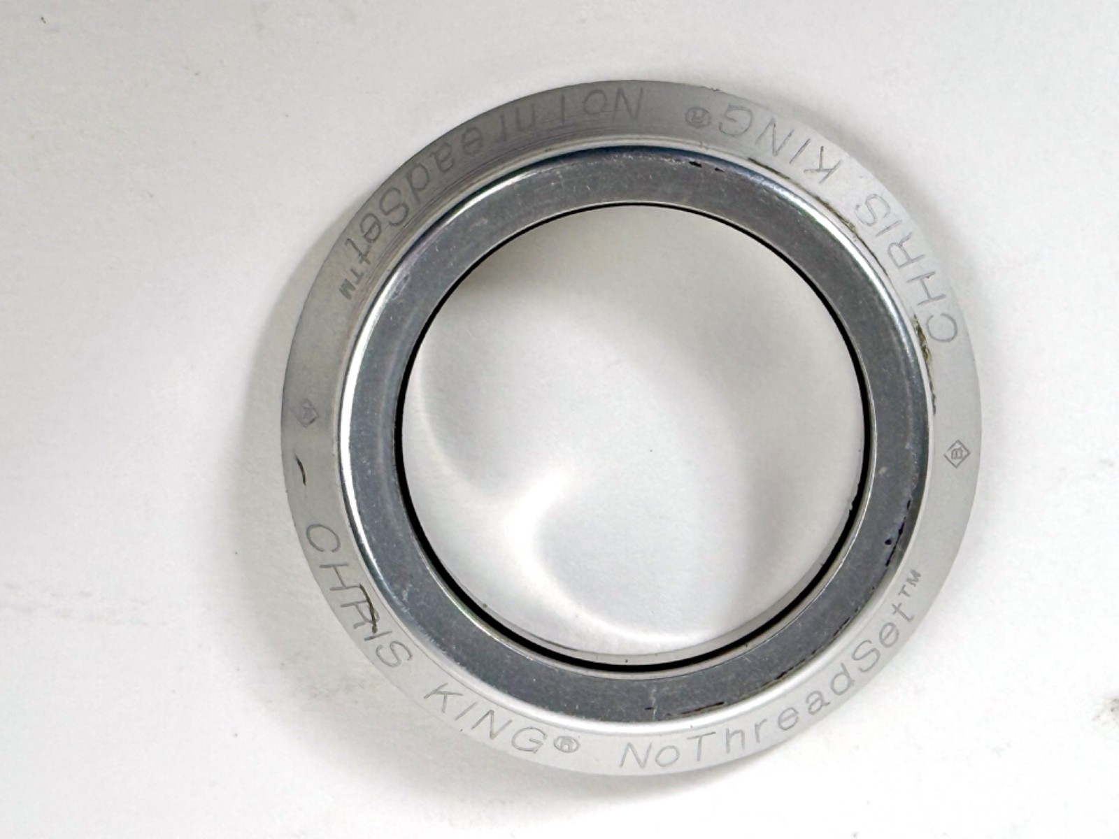 Vintage Chris King Headset 1-1/8" Sealed Bearing Threadless NoThreadset Silver