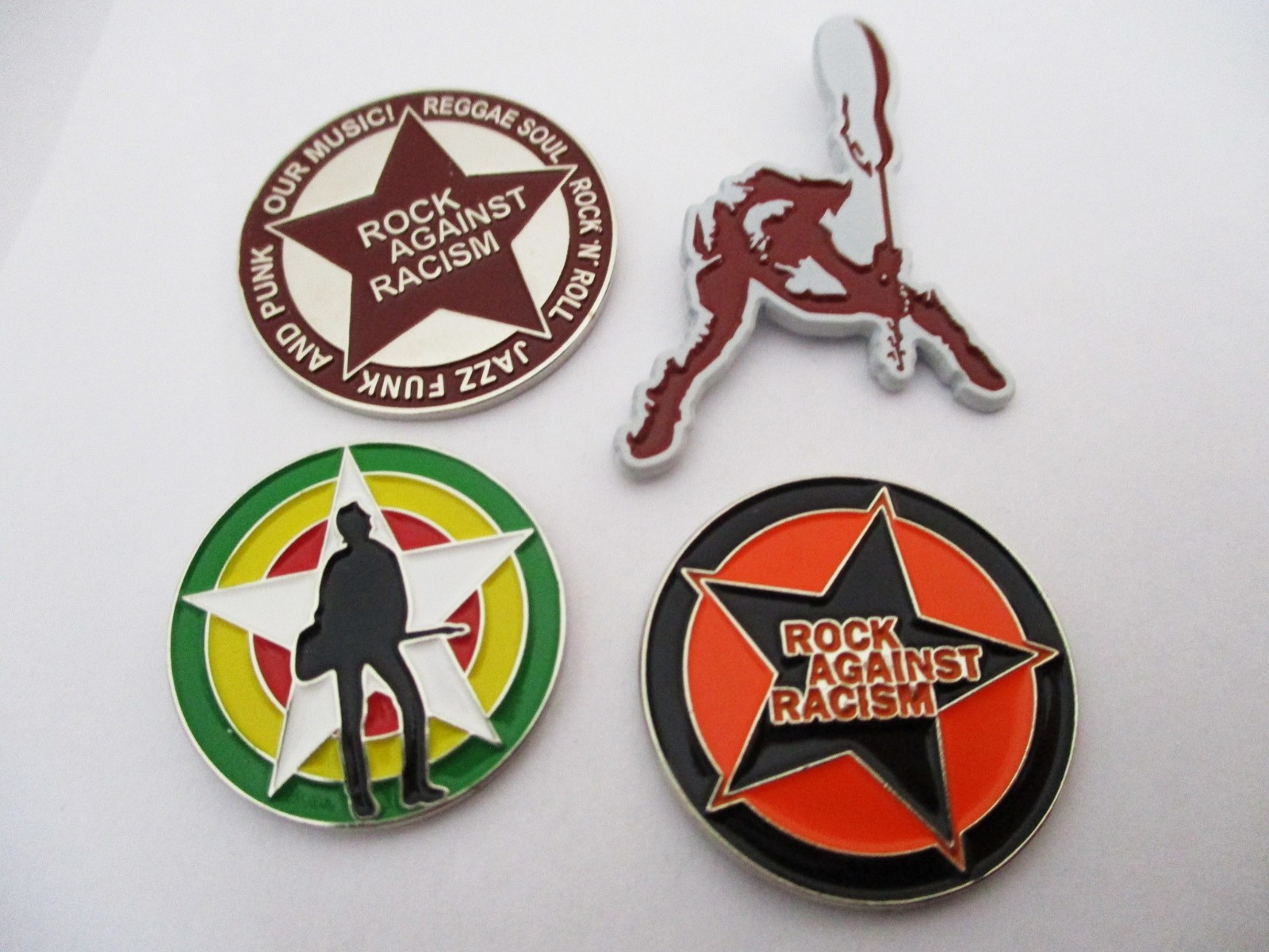 PUNK metal badge bargain deal enamel pins . Rock Against Racism . The Clash