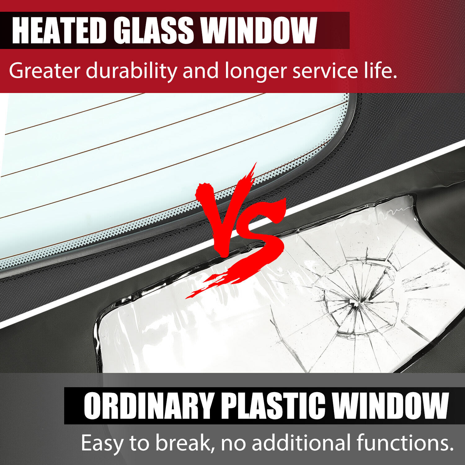 Black Convertible Soft Top W/ Heated Glass Window For Mazda MX-5 Miata 2006-2014