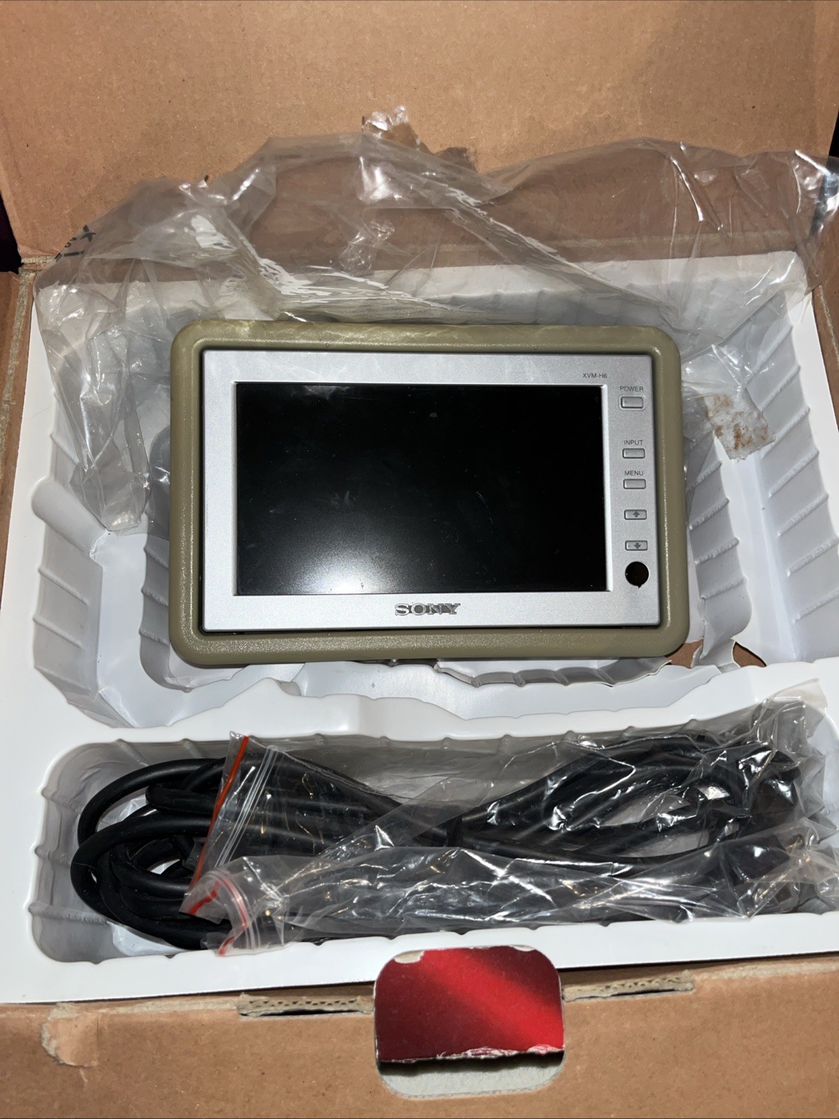 2 X Vintage Sony XVM-H6 Headrest Monitor 5.8” Wide Screen 2 X Remote Controls