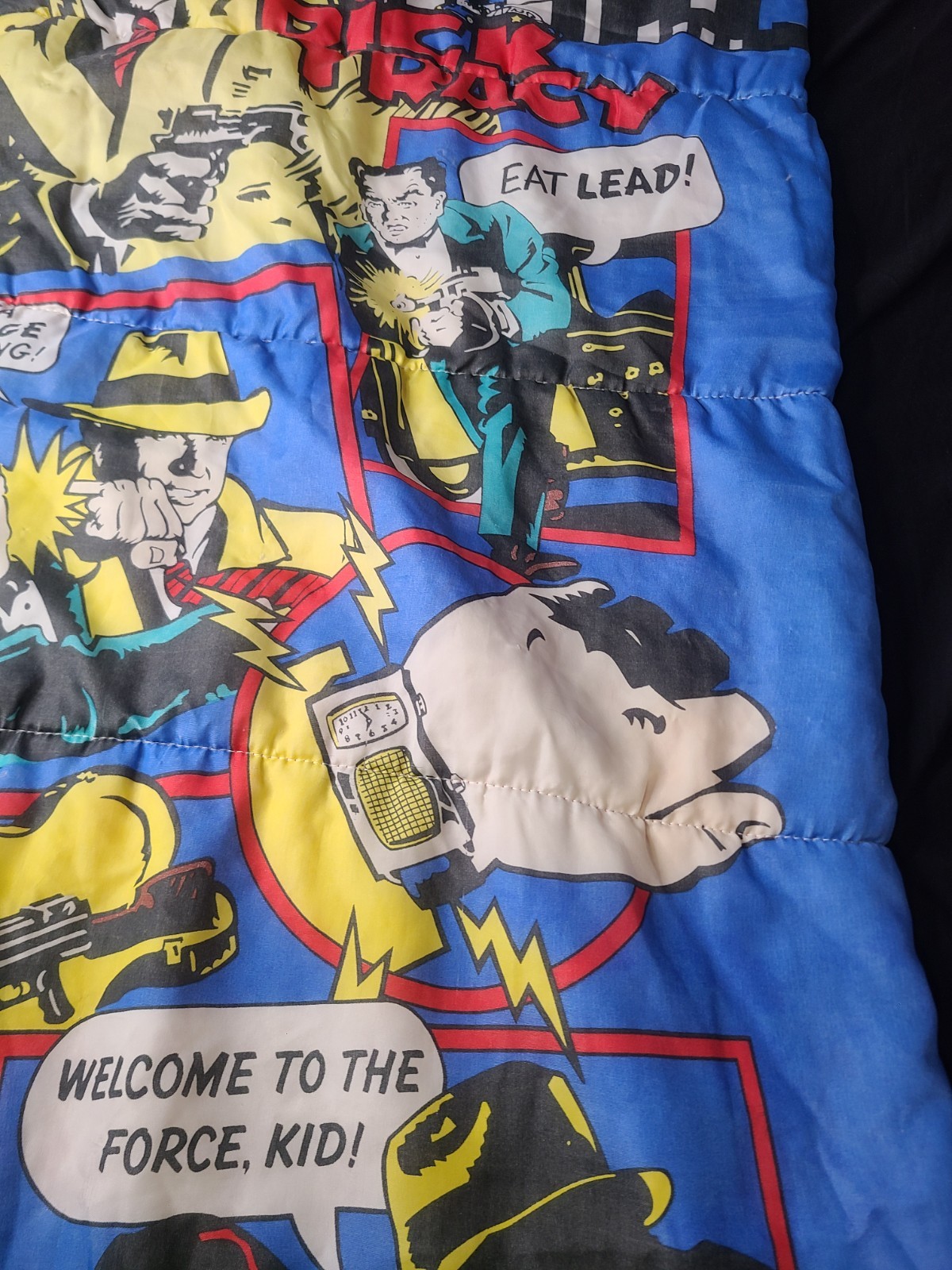 Vintage Disney 90's Made In USA Dick Tracy Movie Youth Kids Sleeping Bag 55x29