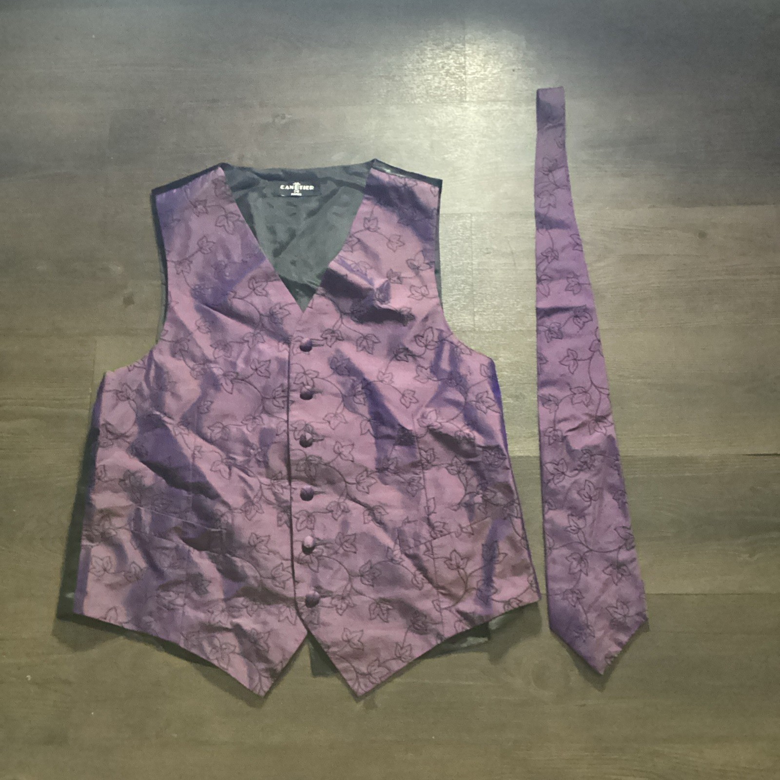 Canotier Mens Vest & Tie Size One Size
