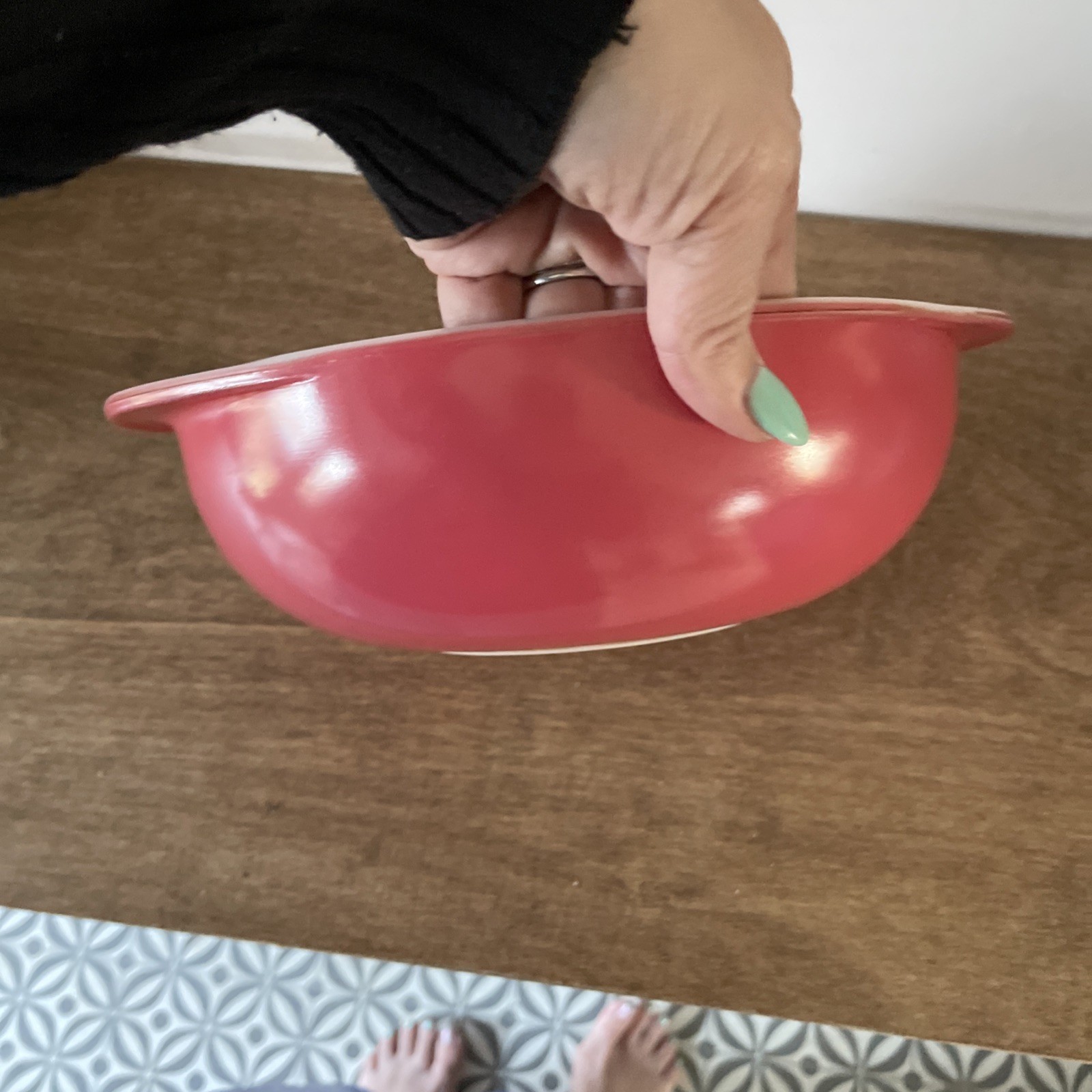 Vintage Pyrex Red #024 2 QT Bowl Casserole 9" NO LID