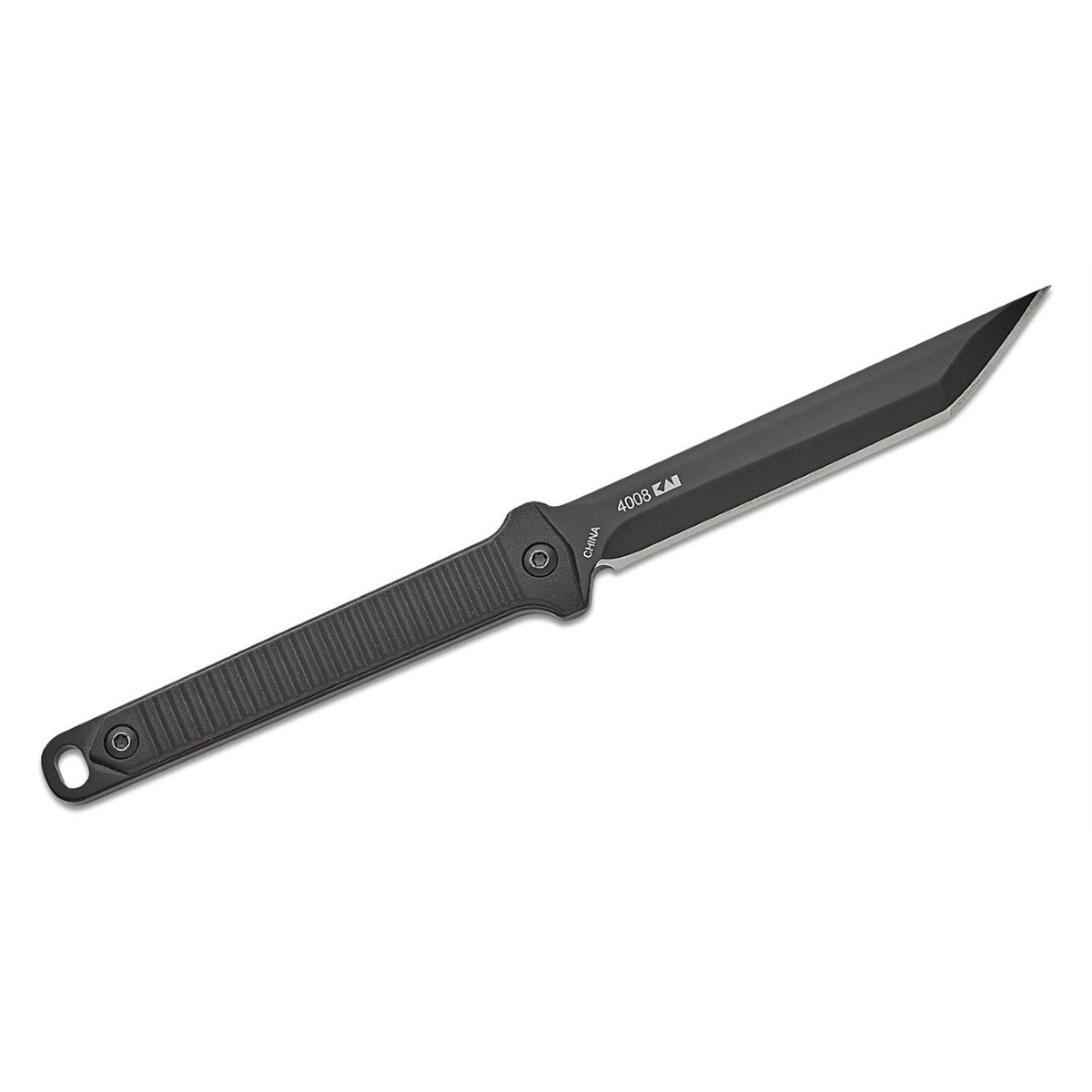 Kershaw Dune American Tanto Fixed Blade Neck Knife with Nylon Sheath - Black