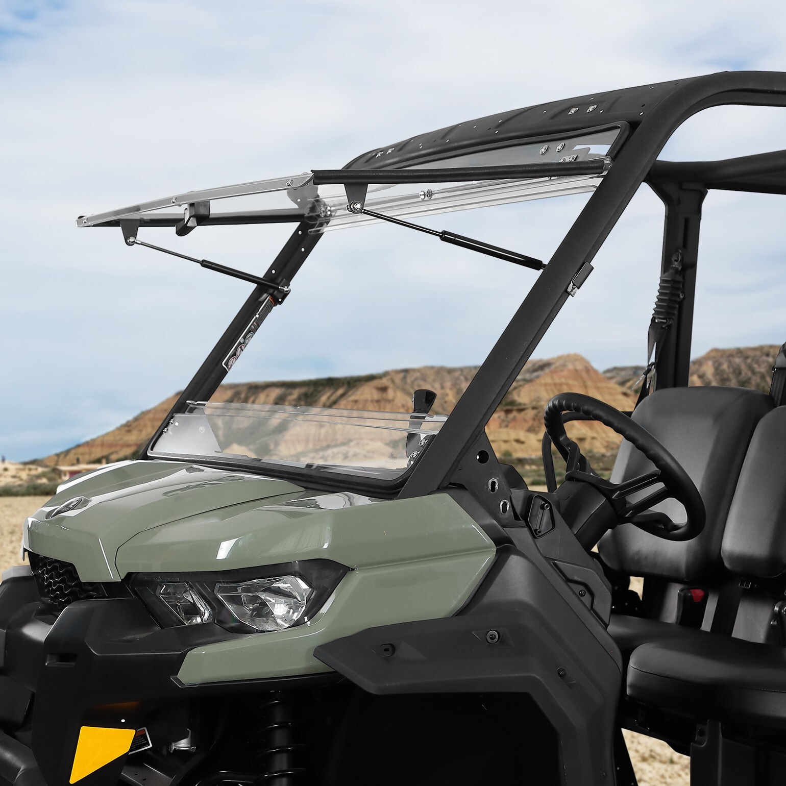 KEMIMOTO Front Flip Windshield for Can Am Defender HD 5/ 8/ 10/ MAX 2016-2023