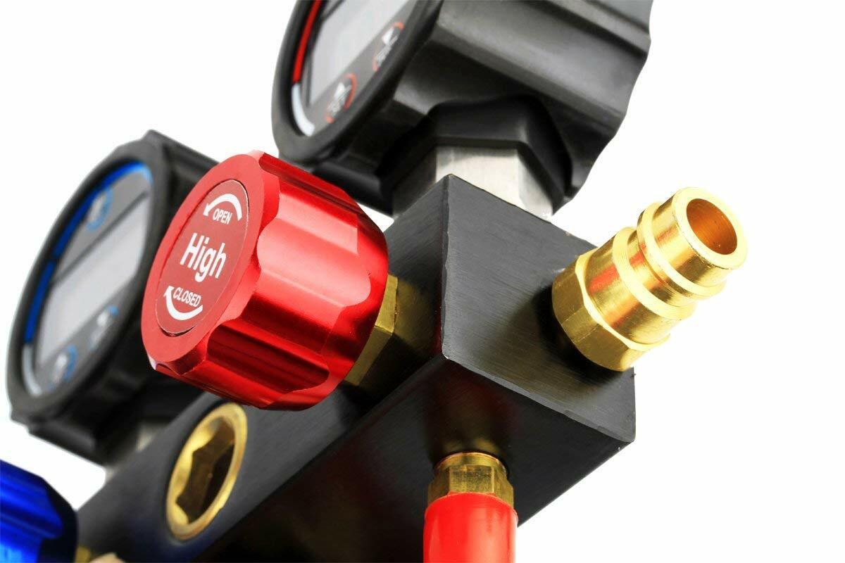 Elitech DMG-1 Digital Pressure Gauge Dual-table Valve High Accuracy HVAC