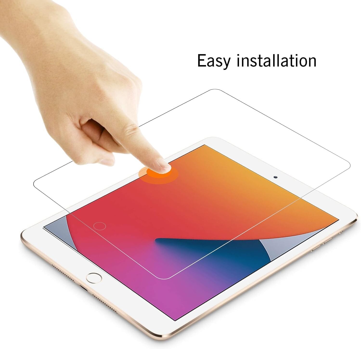{2-Pack} Clear HD Tempered Glass Screen Protector For iPad 10.2 7th 8th 9th Gen