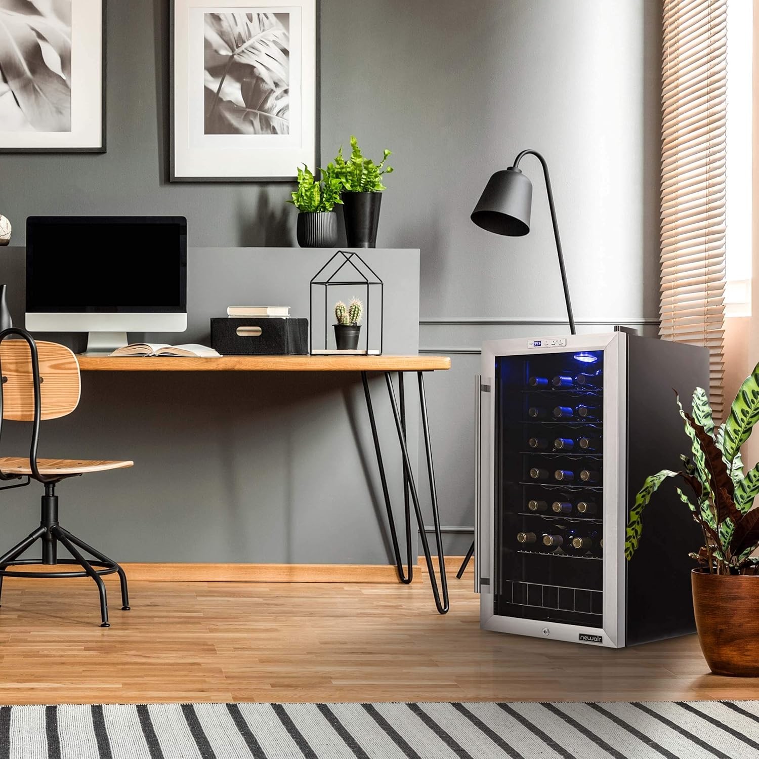 Newair AWC-270E-RB Freestanding Wine Fridge, 27 Bottles - Certified Refurbished